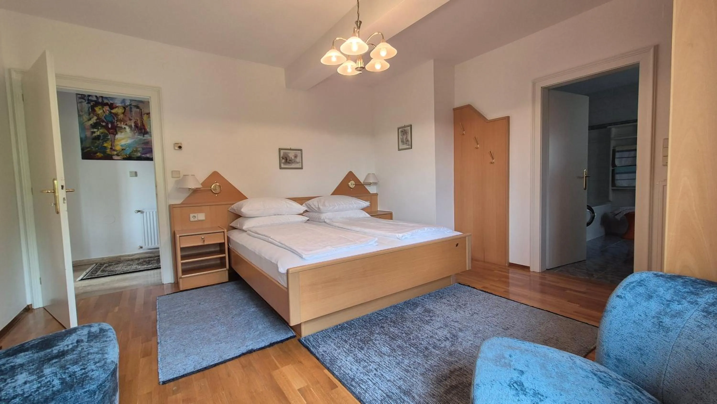 Bed in Haus Kraller-Urlaub mit Seeblick