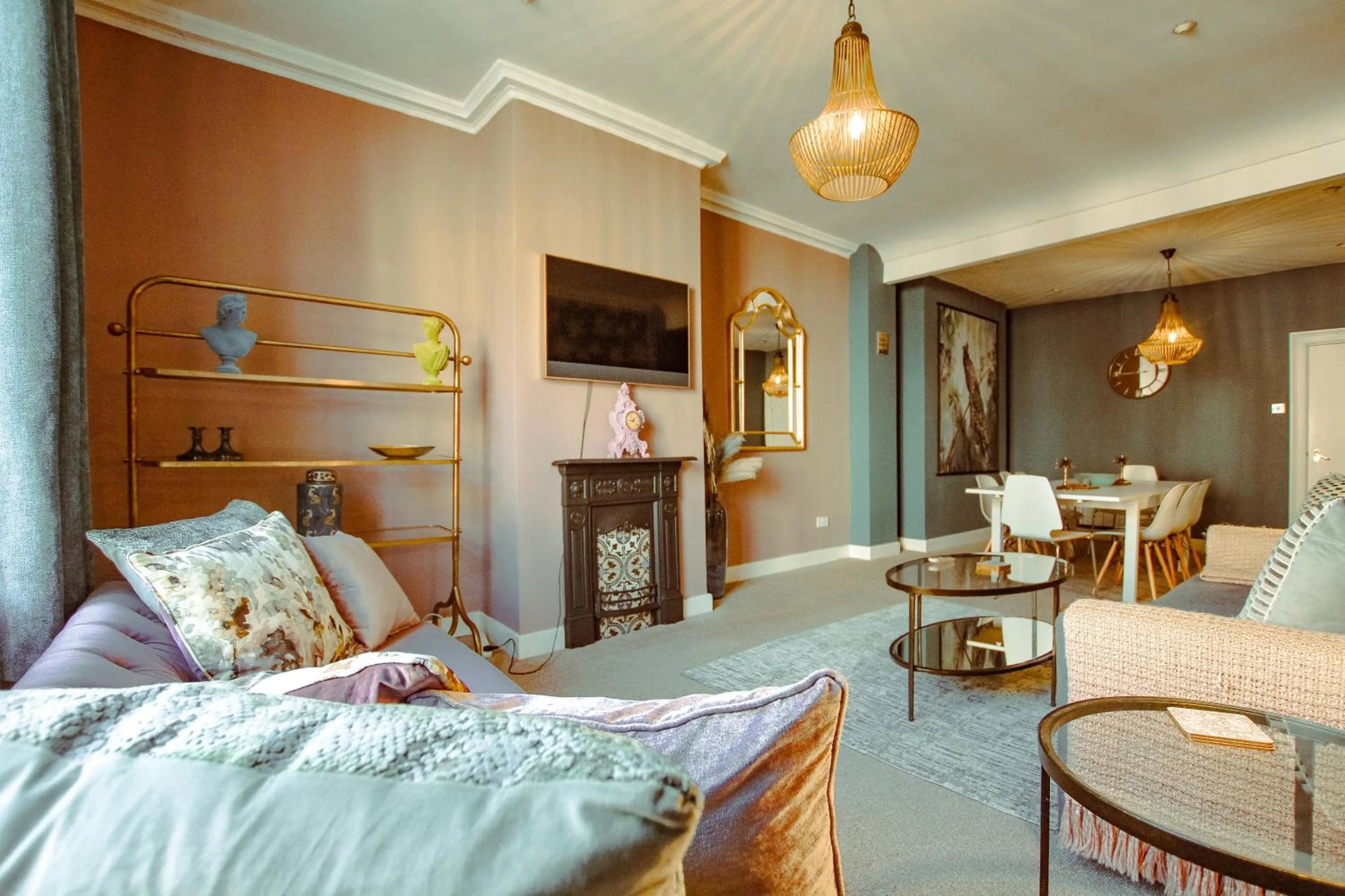 Communal lounge/ TV room in Built 1804 Caldecott Town House On The Rows by Rework Accommodation