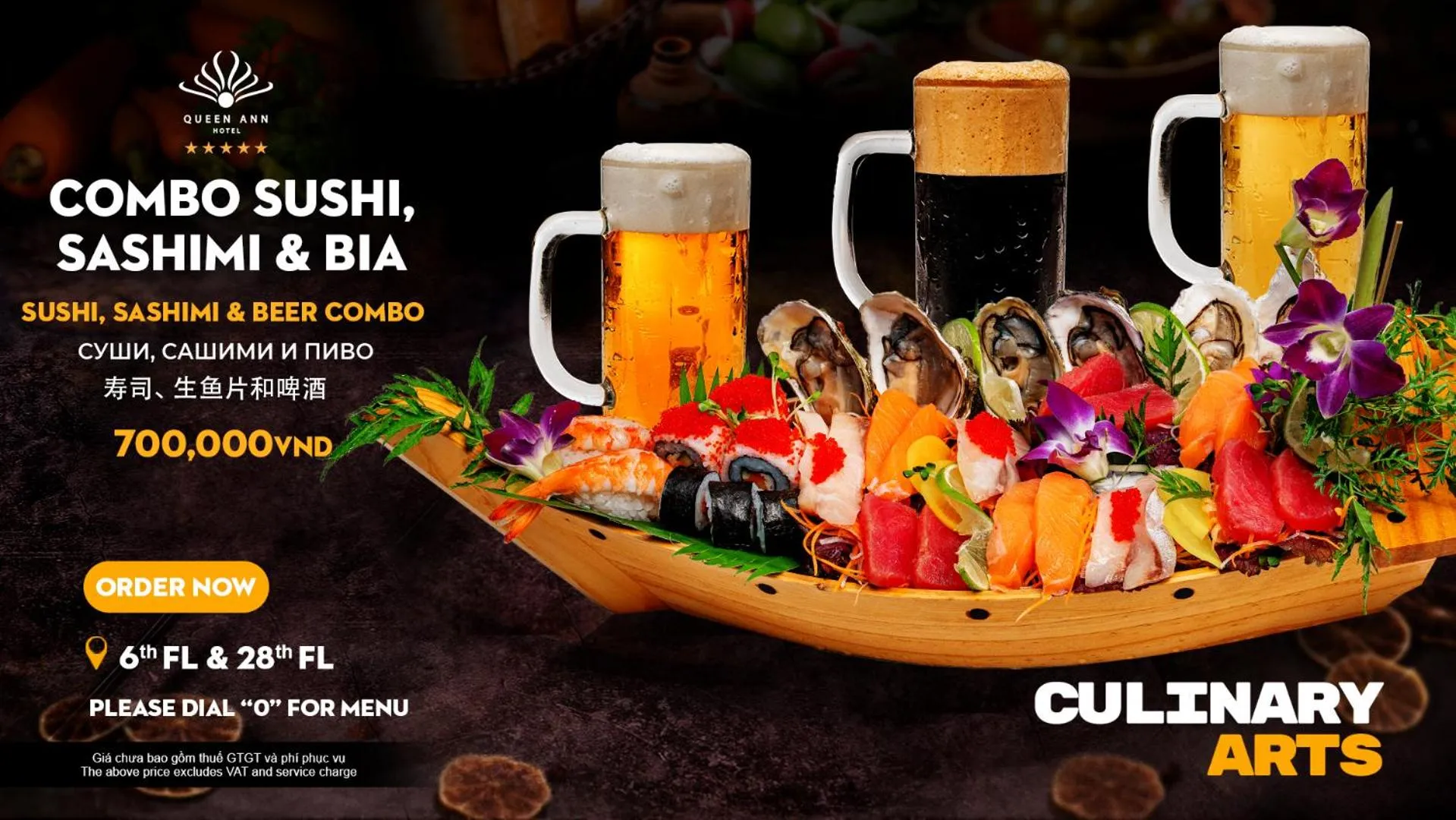 Food and drinks in Queen Ann Nha Trang Hotel