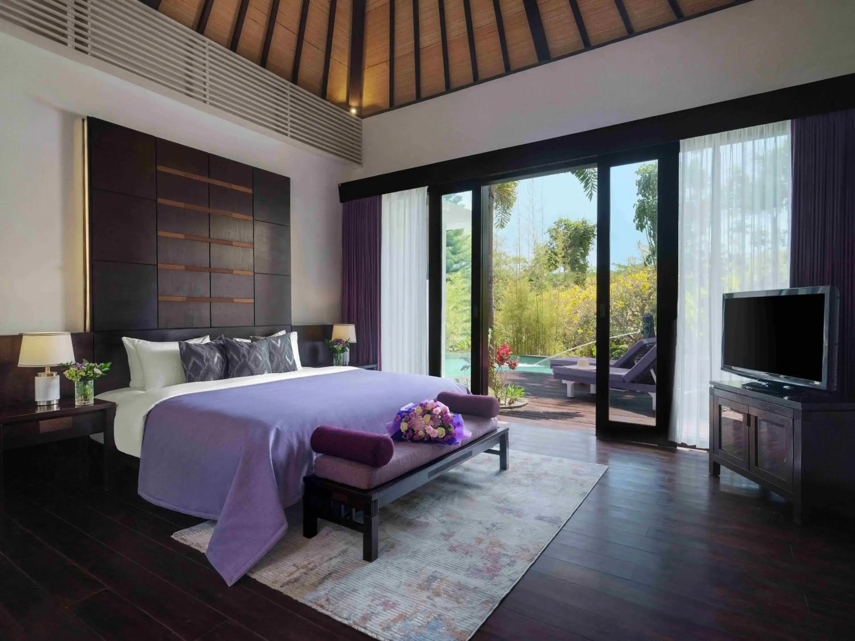 Bedroom, Bed in The Ayu Kintamani Villa at Toya Devasya Bedroom, Bed in The Ayu Kintamani Villa at Toya Devasya