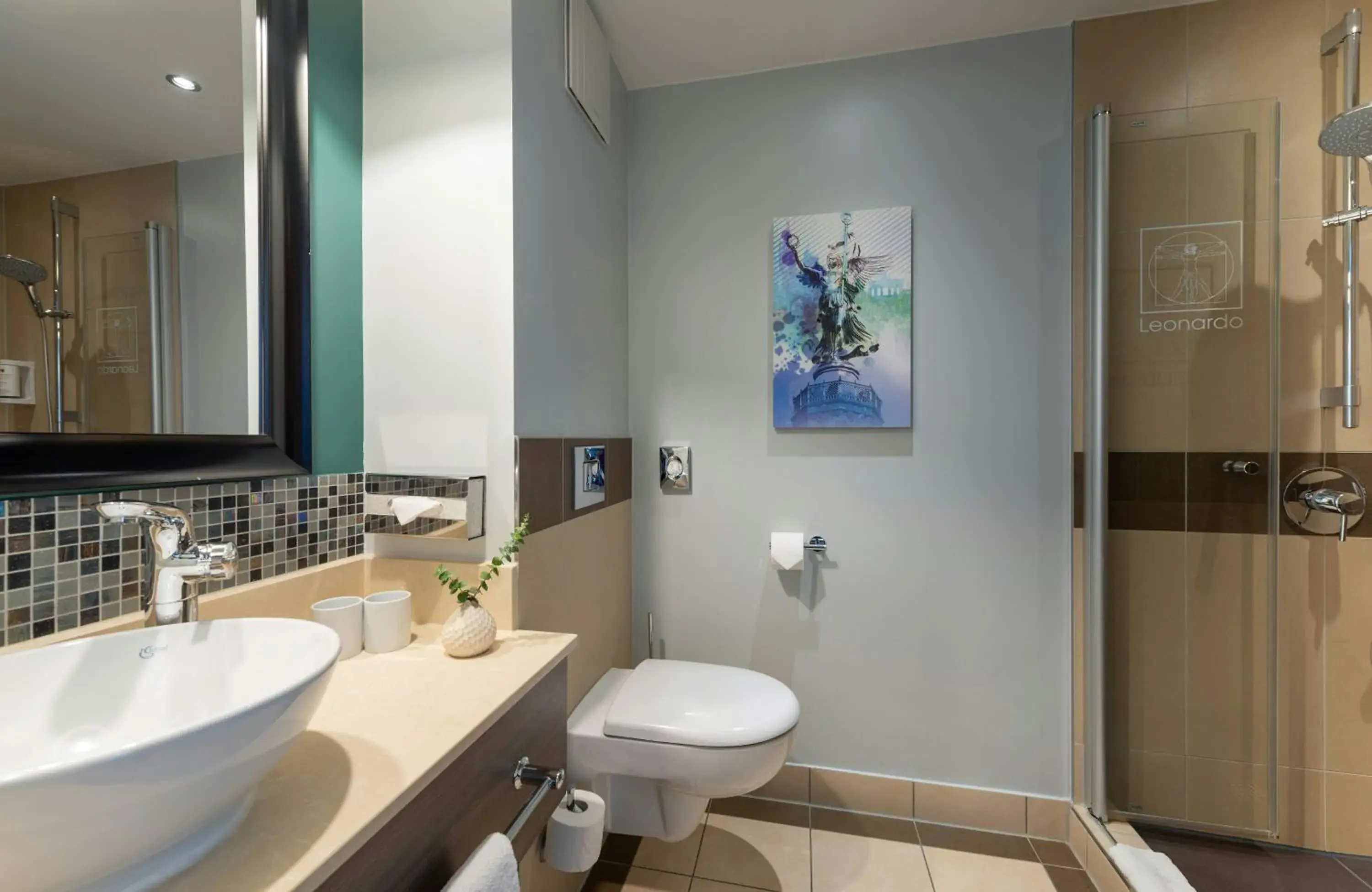 Bathroom in Leonardo Royal Hotel Berlin Alexanderplatz Bathroom in Leonardo Royal Hotel Berlin Alexanderplatz