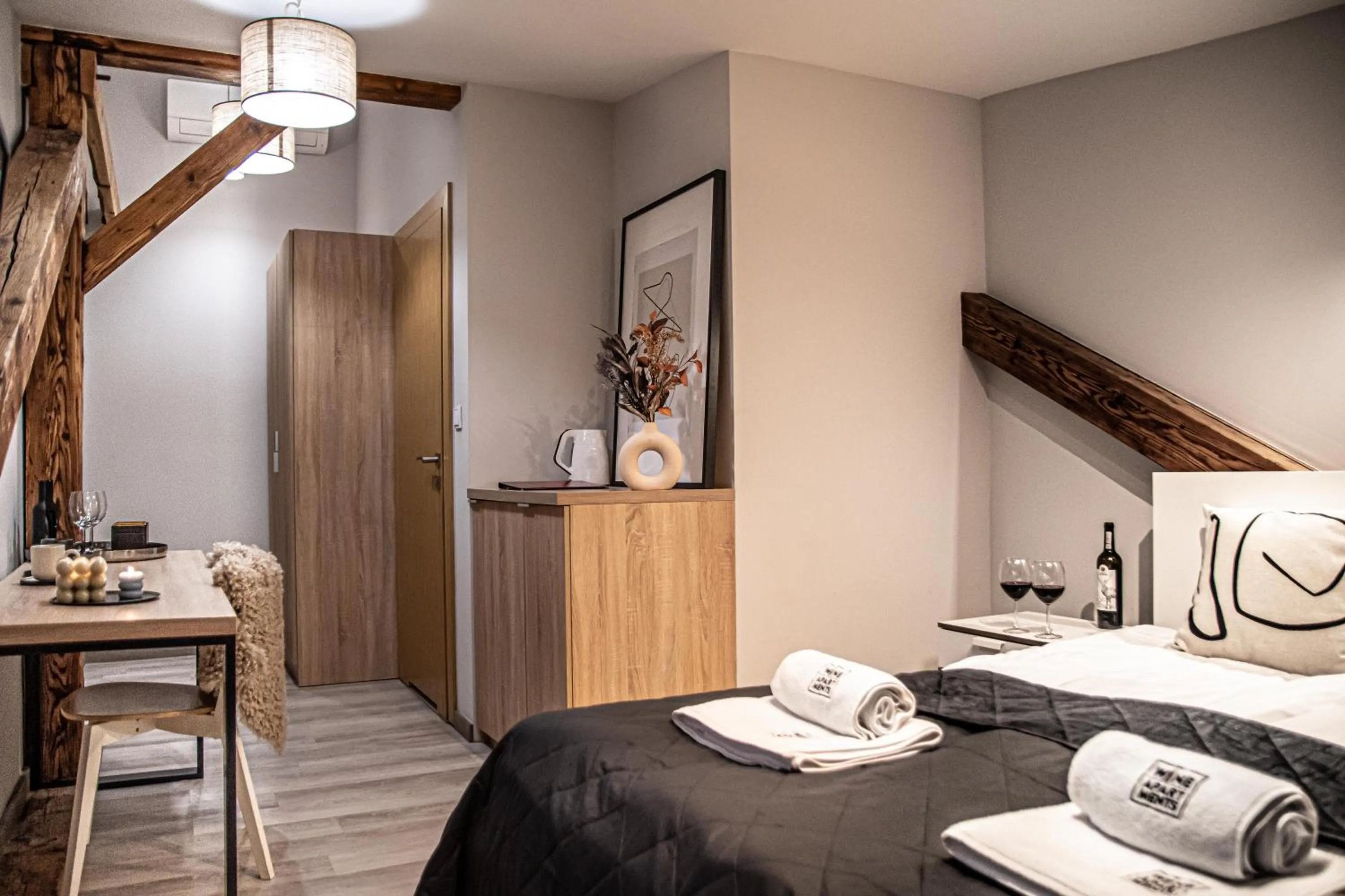 Bed in Wine Apartments