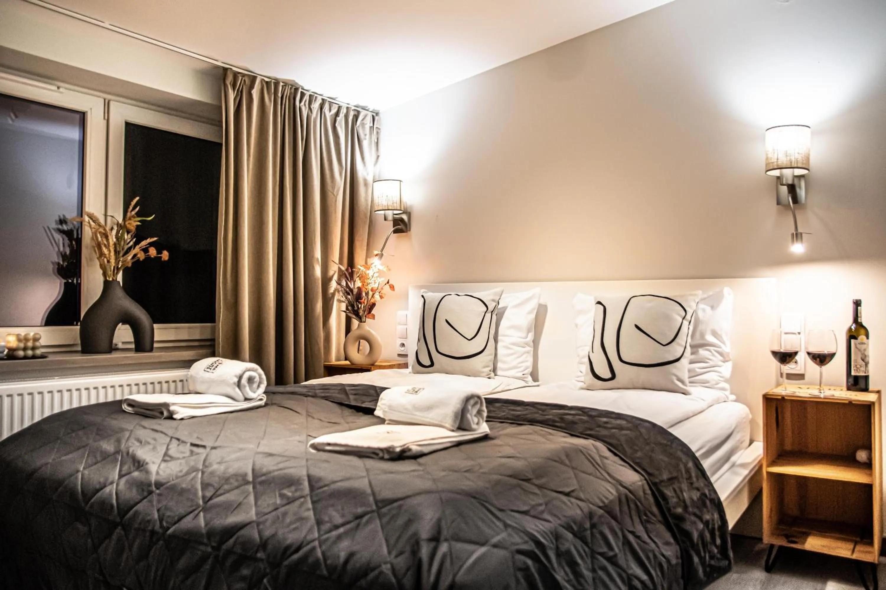 Bed in Wine Apartments