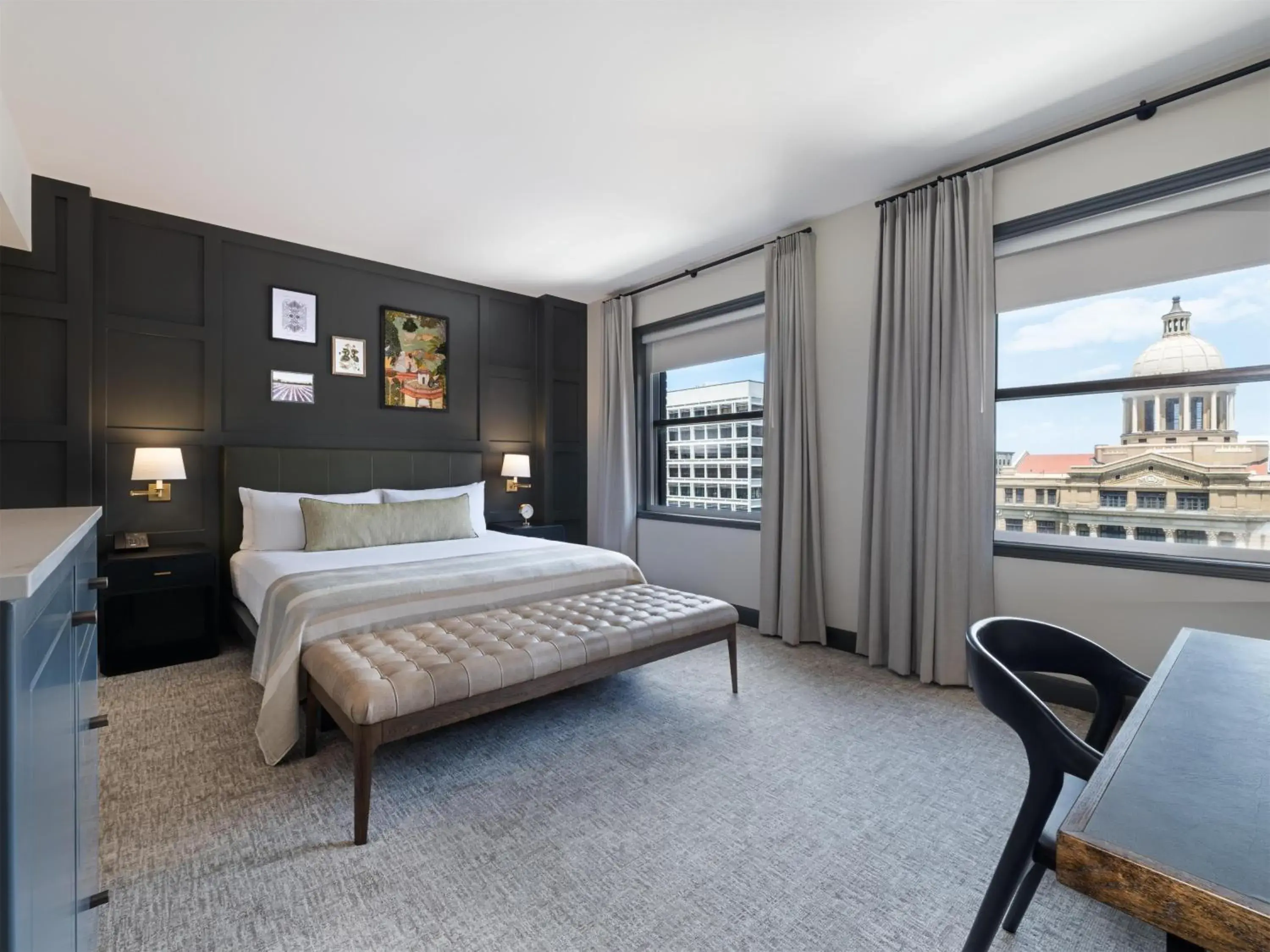 Deluxe King Room - Hearing Access in The Sam Houston Hotel, Curio Collection by Hilton Deluxe King Room - Hearing Access in The Sam Houston Hotel, Curio Collection by Hilton