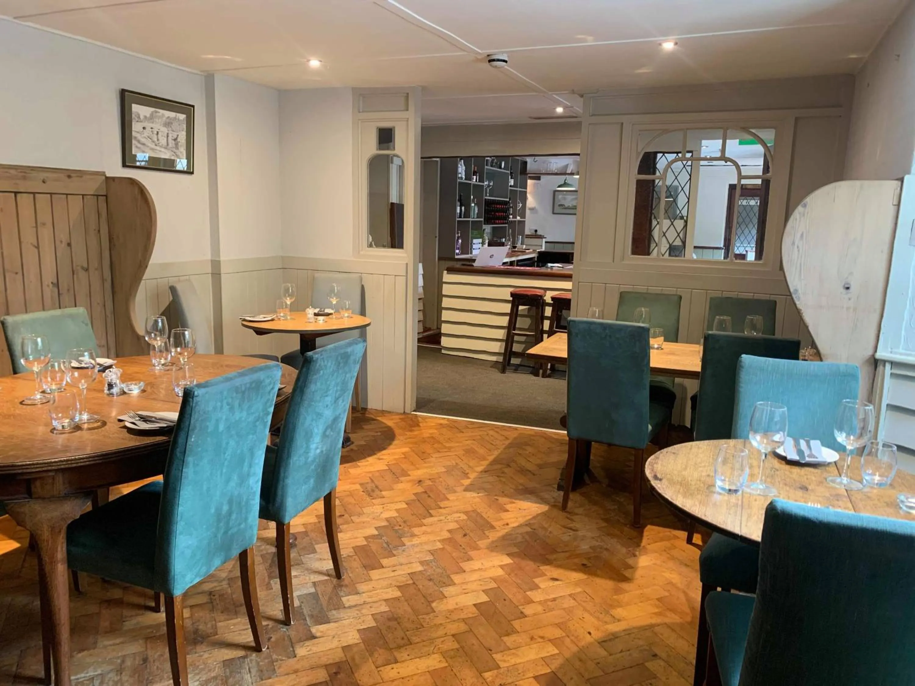 Dining area in The Dartmoor Inn at Lydford