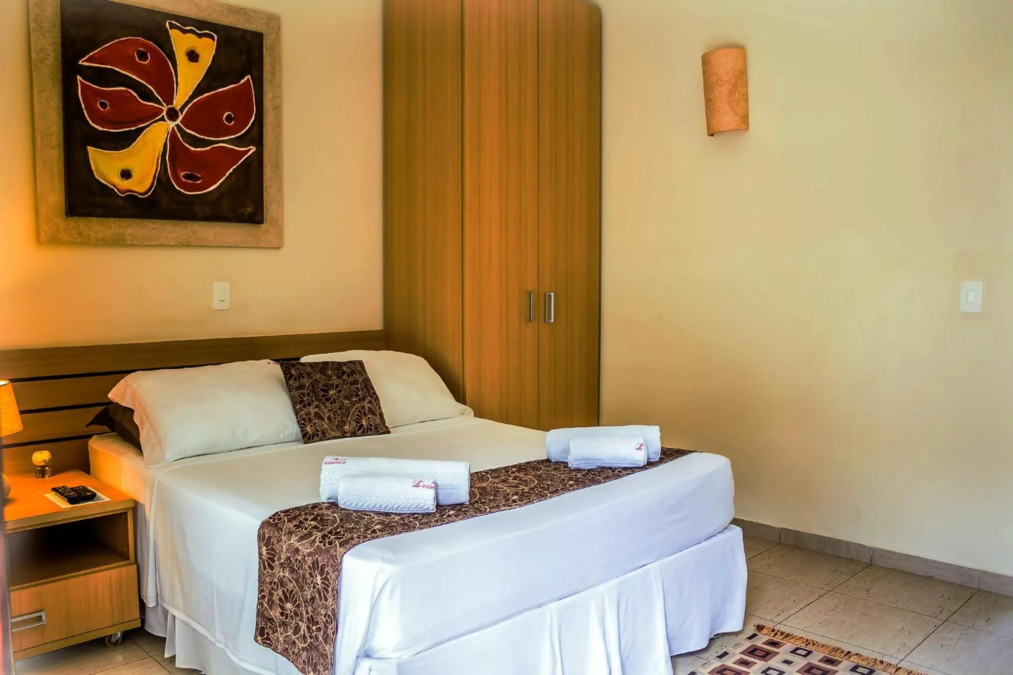 Bed in Pousada L'essence