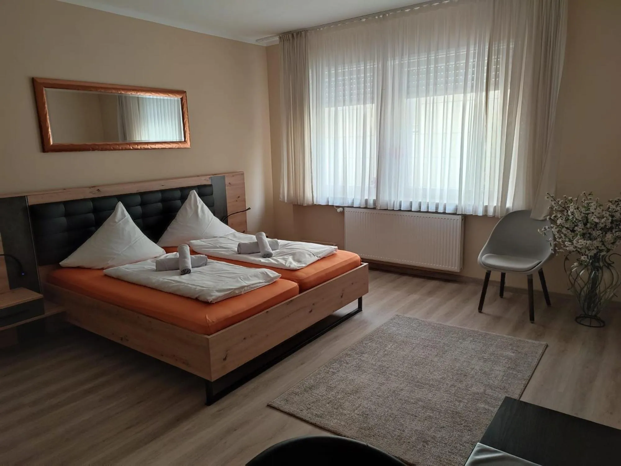 Bed in Hotel Schweizer Stubb