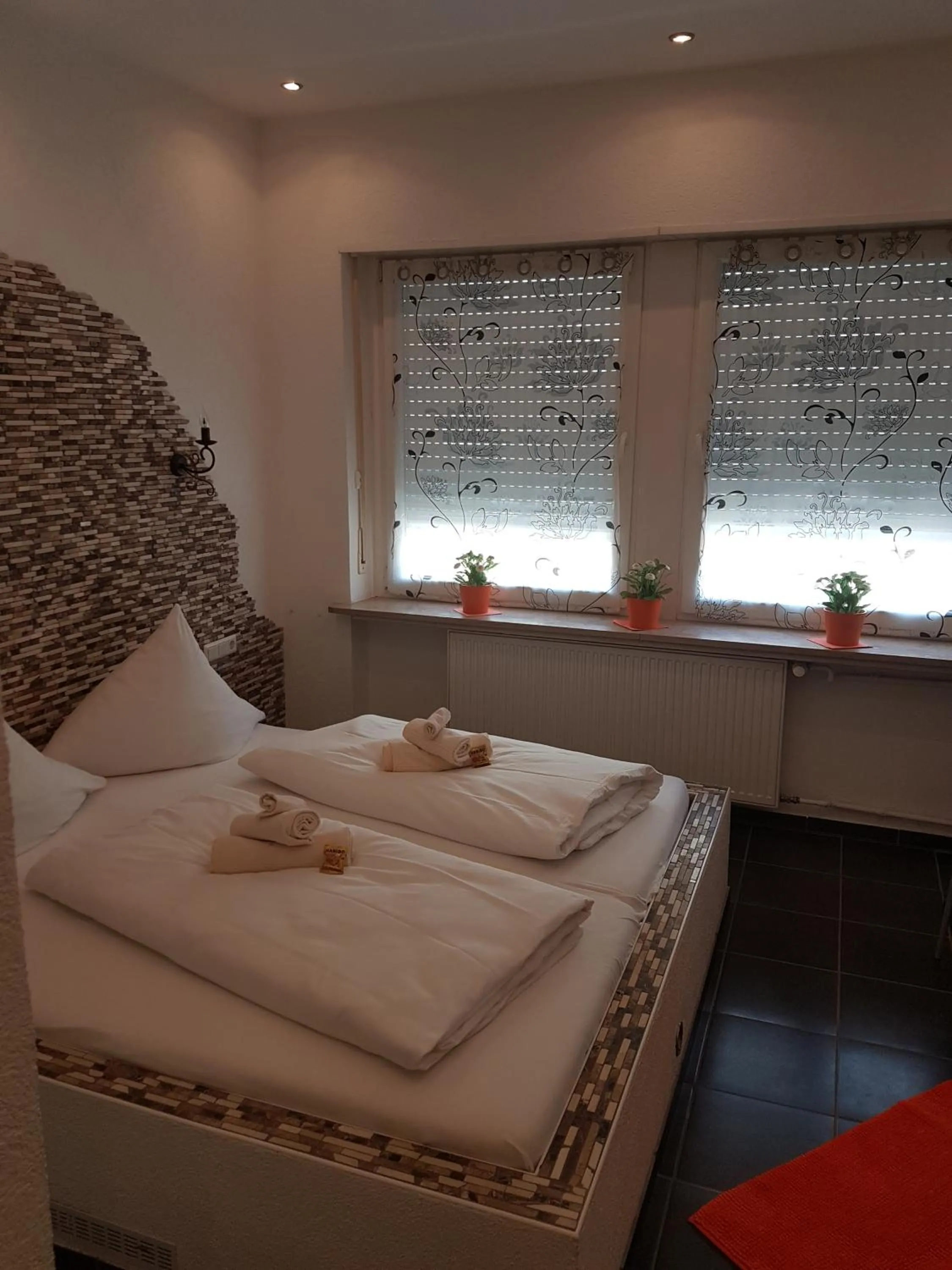 Bed in Hotel Schweizer Stubb