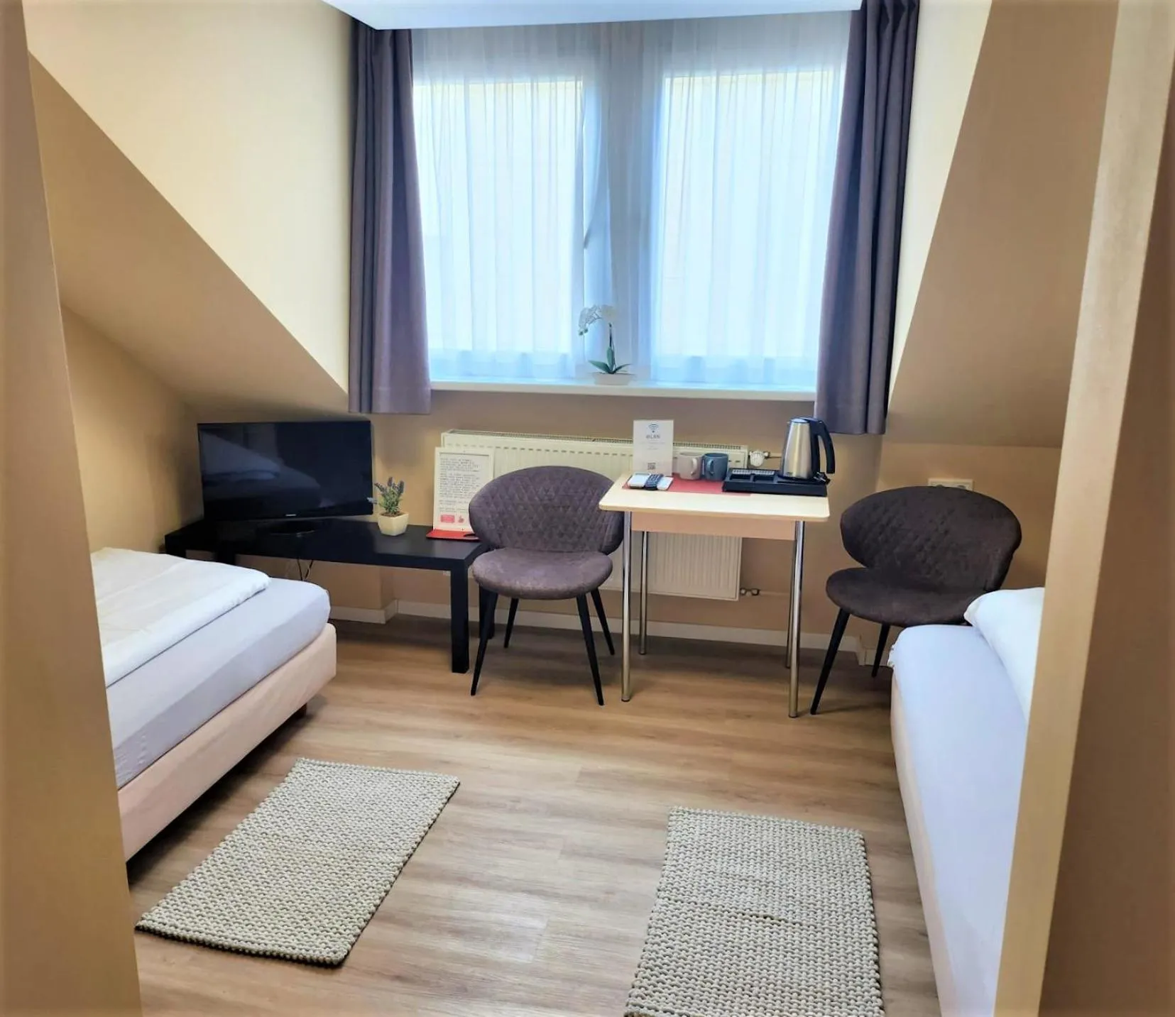 Bed in Hotel Schweizer Stubb