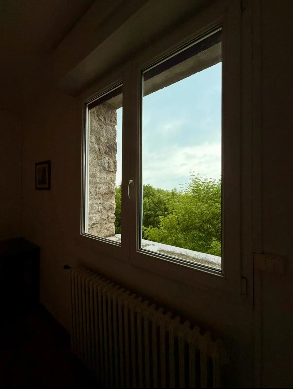 Garden view in Hôtel - Pub Le Petit Bosquet