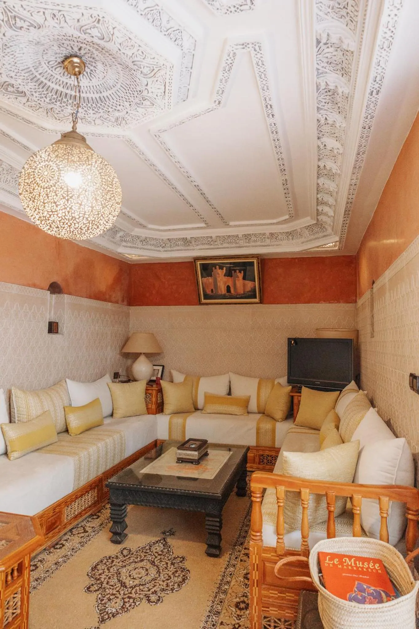 Living room in Riad Zayane Atlas