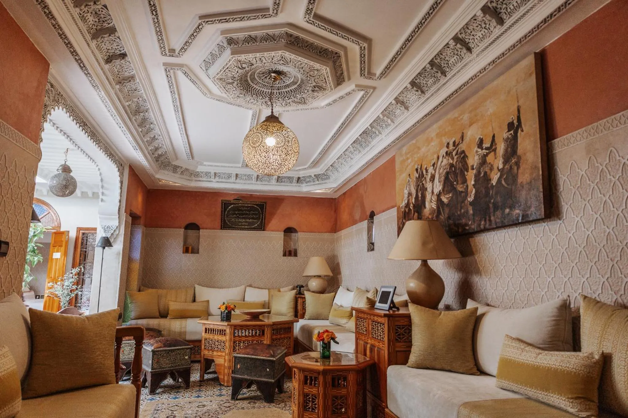 Living room in Riad Zayane Atlas