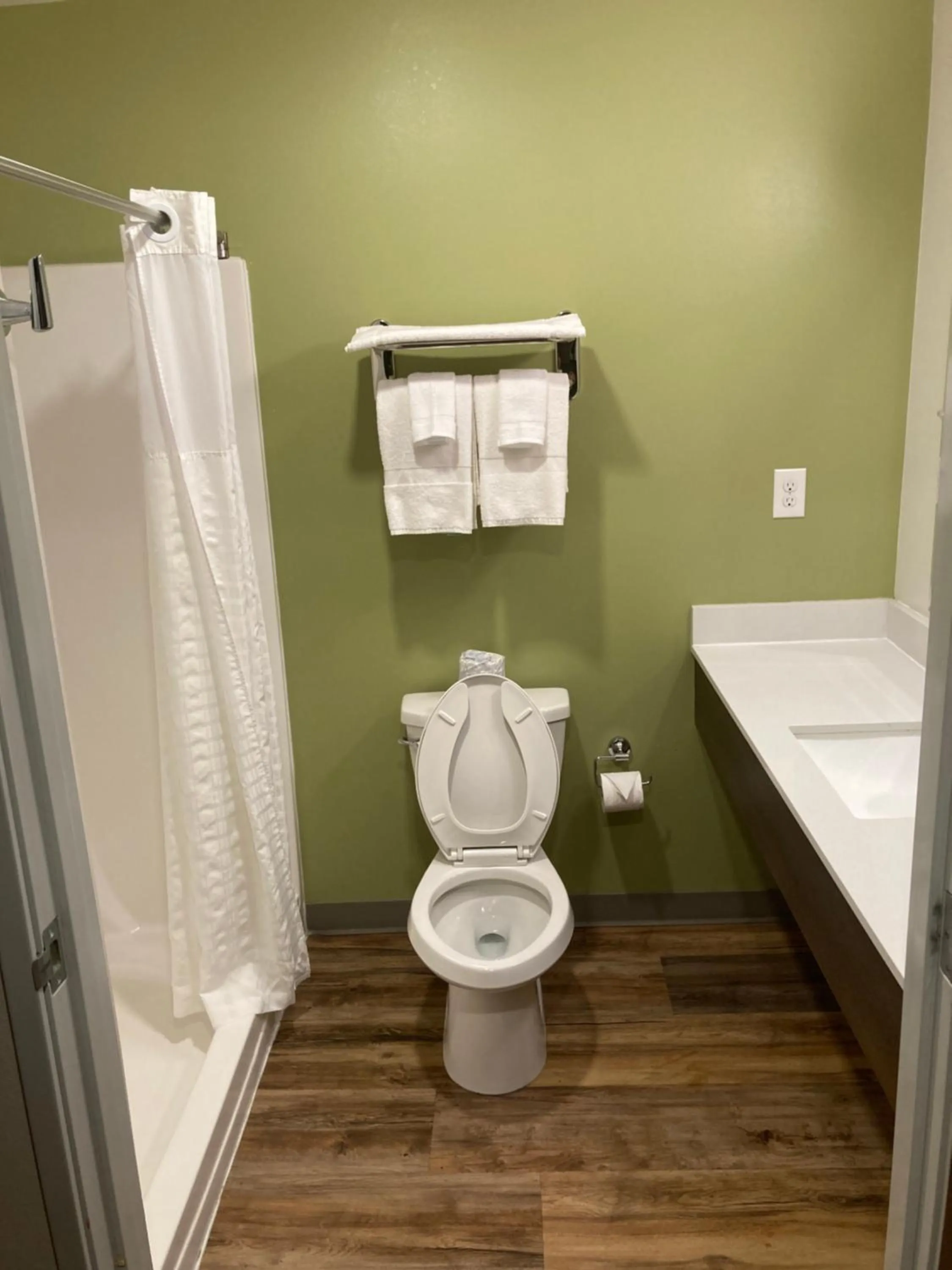 Bathroom in Woodspring Suites Cherry Hill