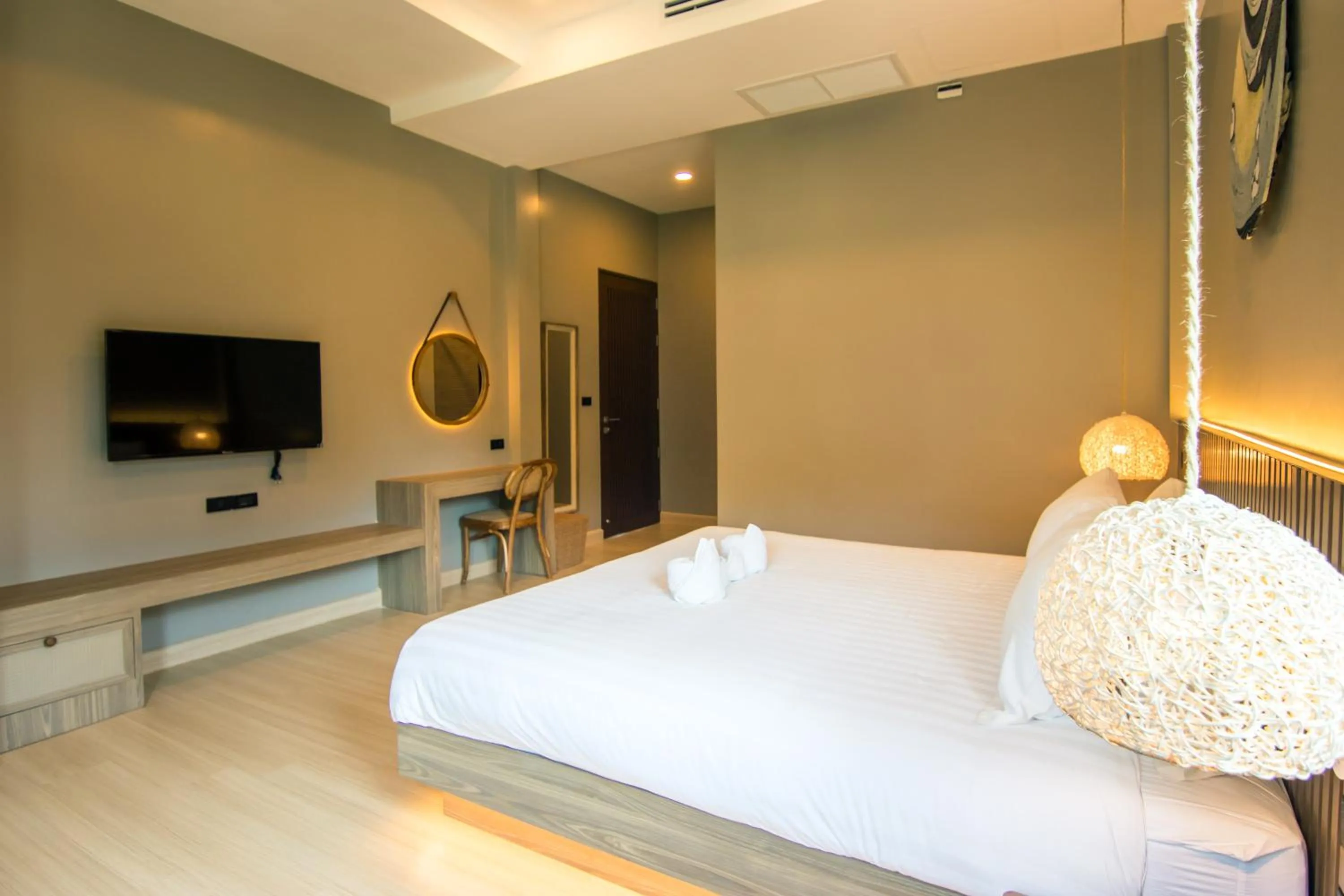 Bed in SeaRidge Hua Hin Resort & Poolvilla