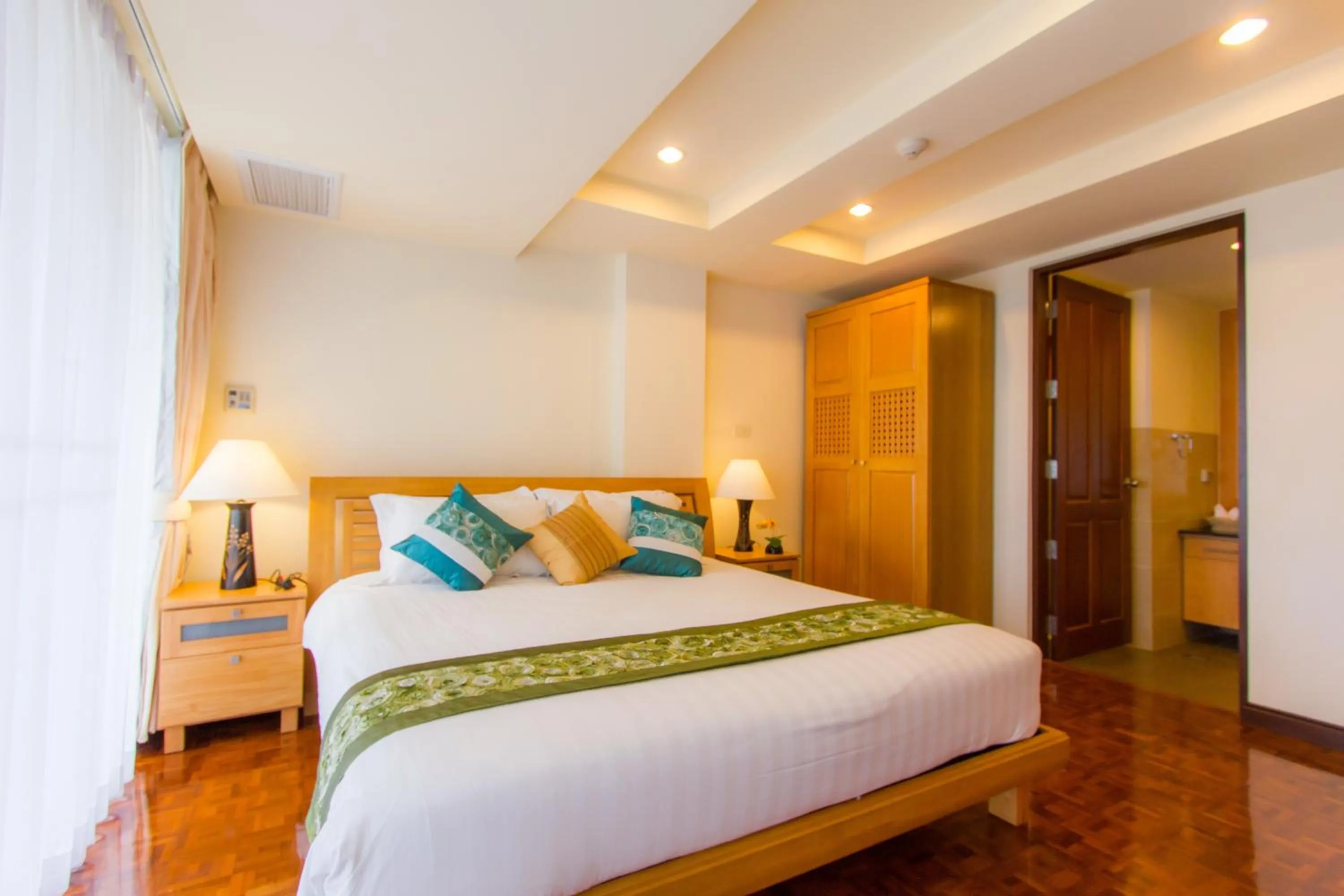 Bed in SeaRidge Hua Hin Resort & Poolvilla