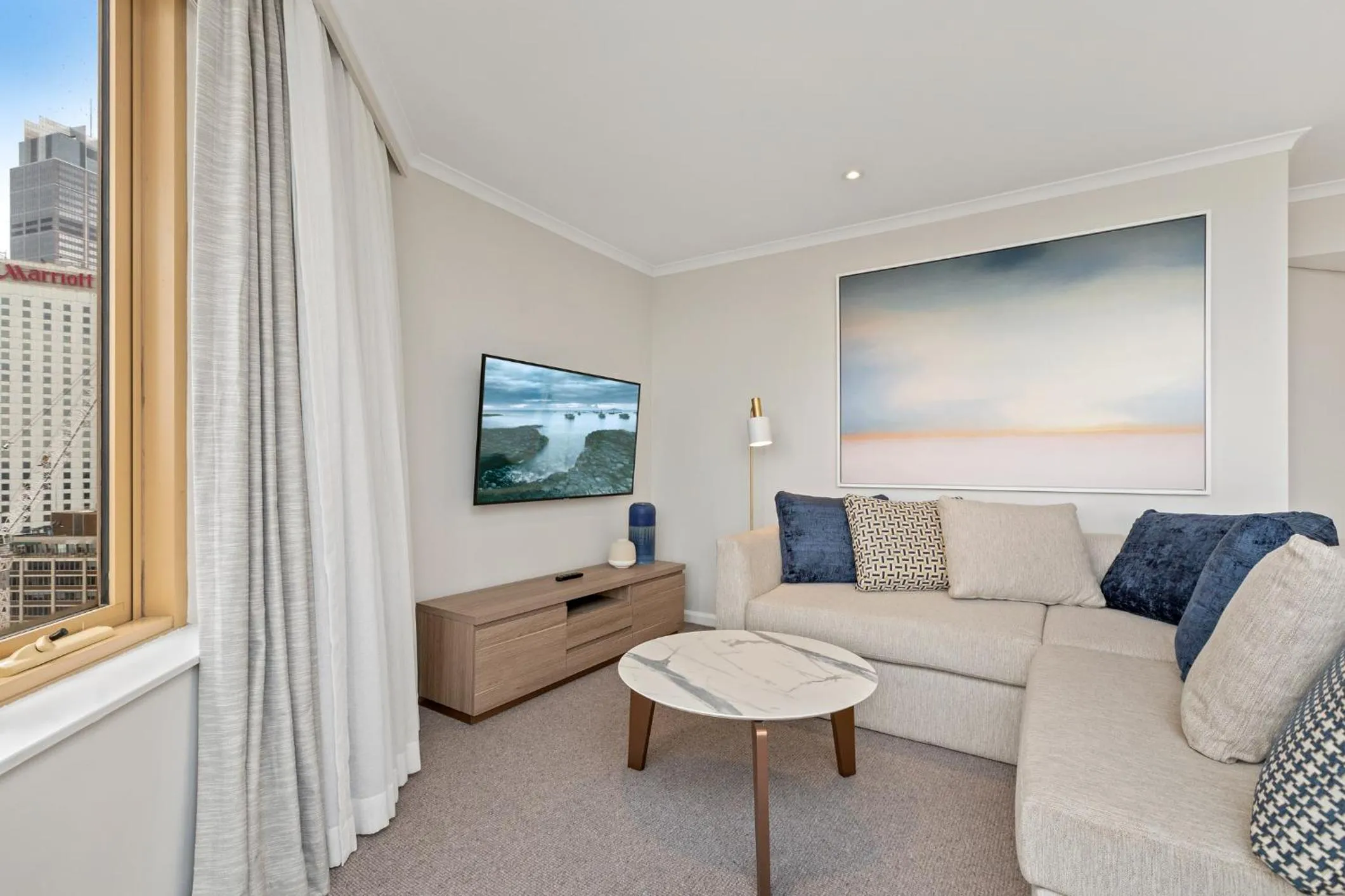 Living room in The Sebel Quay West Suites Sydney