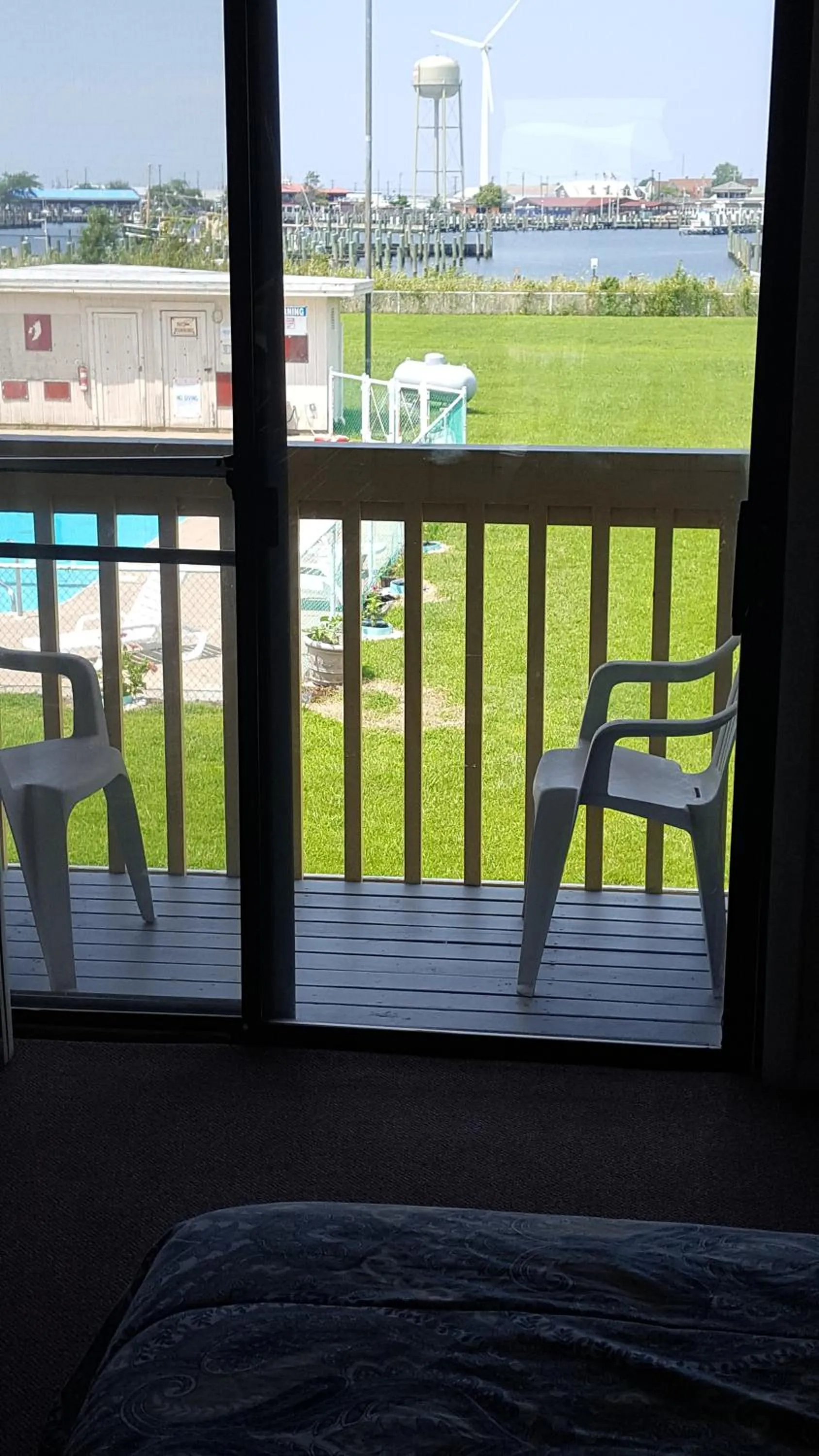 Pool view in Rodeway Inn at Somers Cove Marina