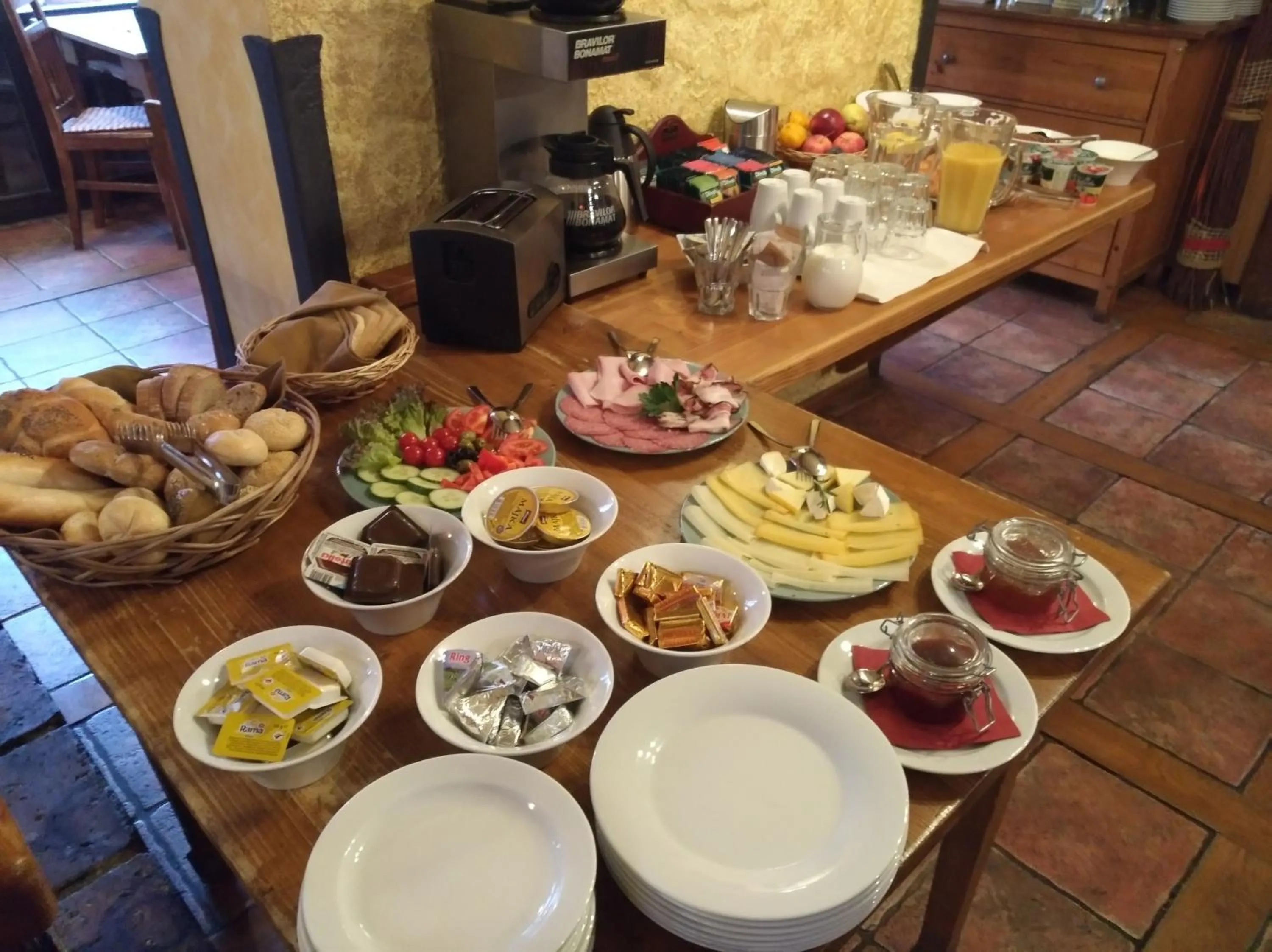 Buffet breakfast in Hotel Erika