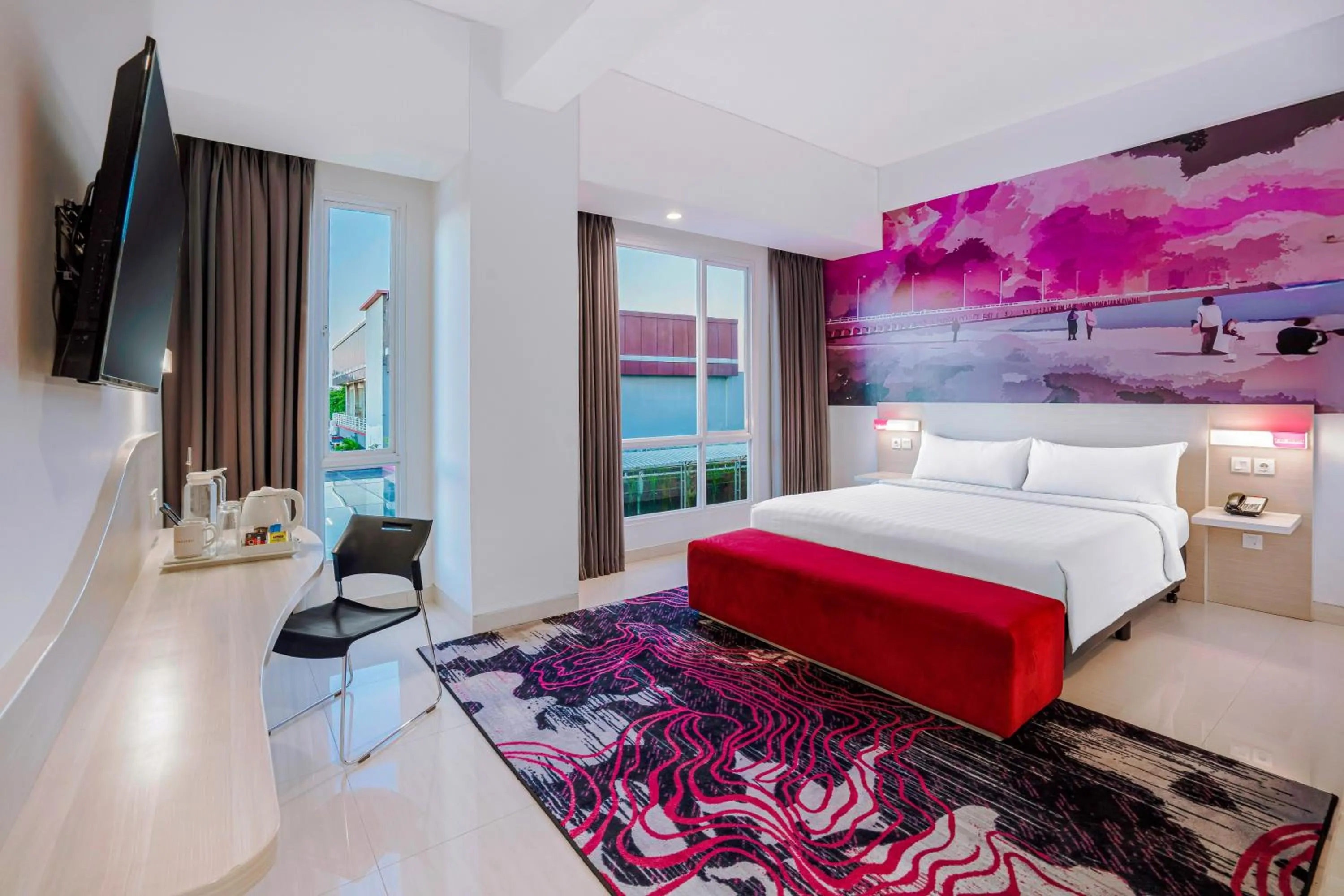 Bedroom, Bed in favehotel Tuban
