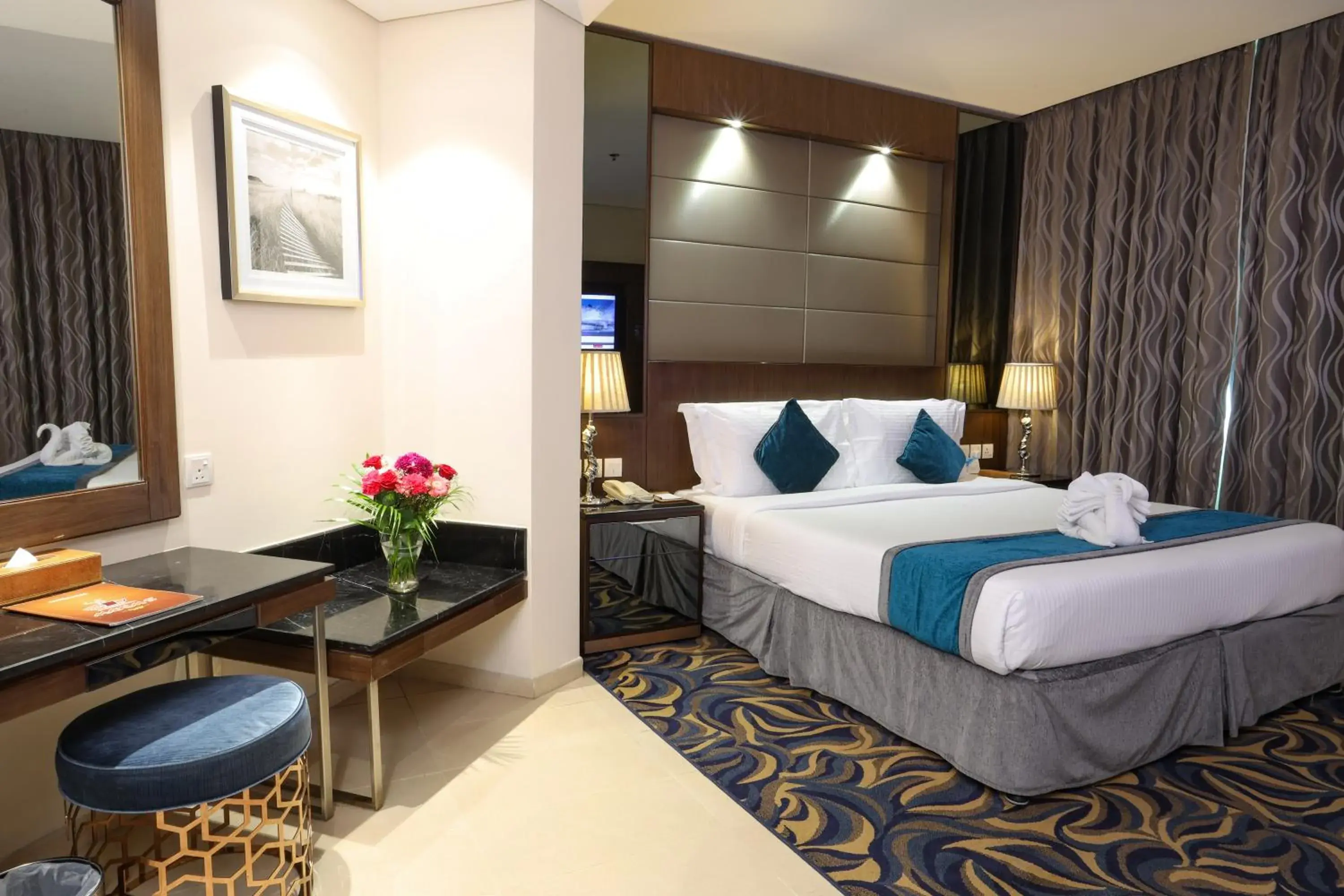 Bed in Omega Hotel Dubai Bed in Omega Hotel Dubai