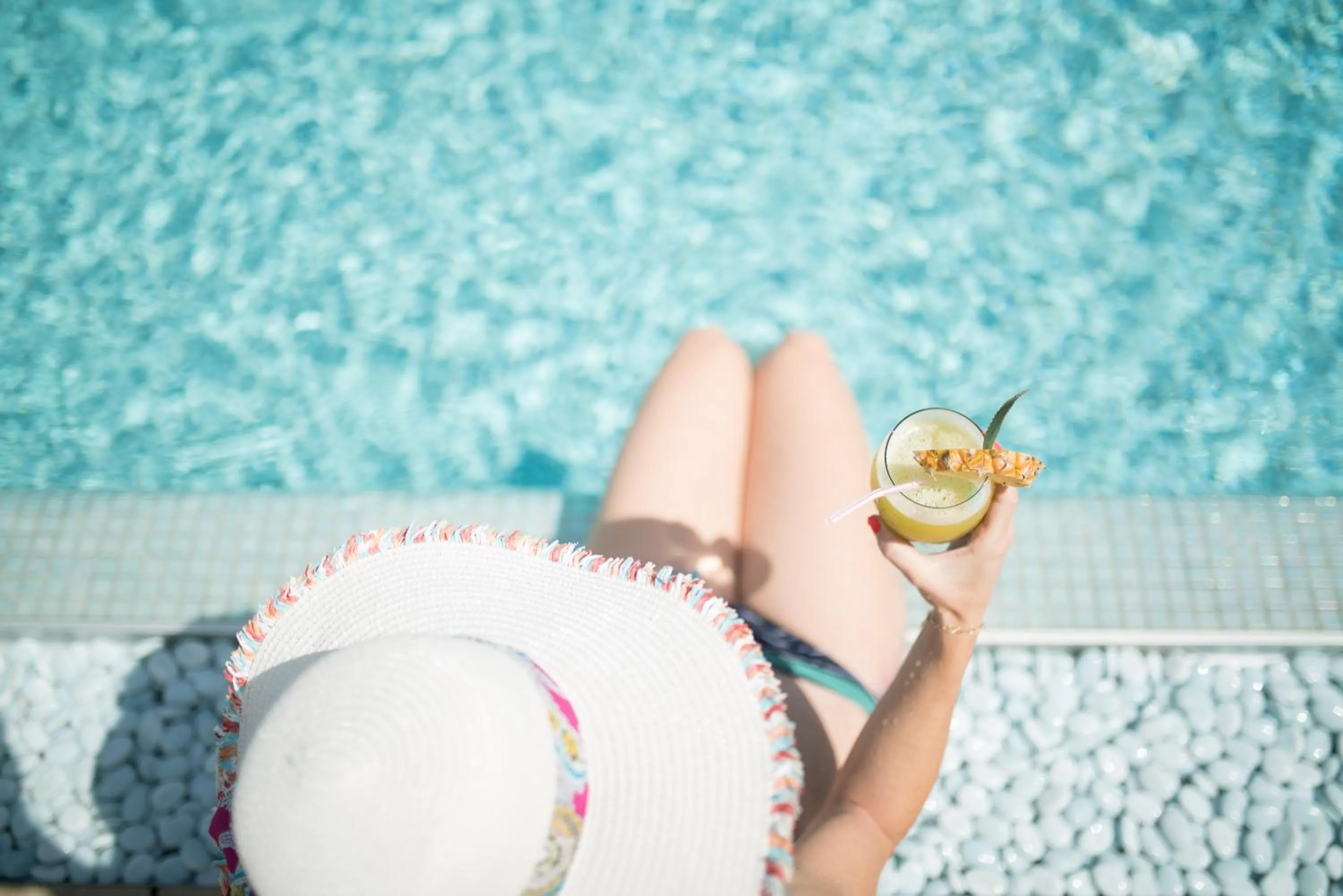 Swimming pool in Toparadis Guest House