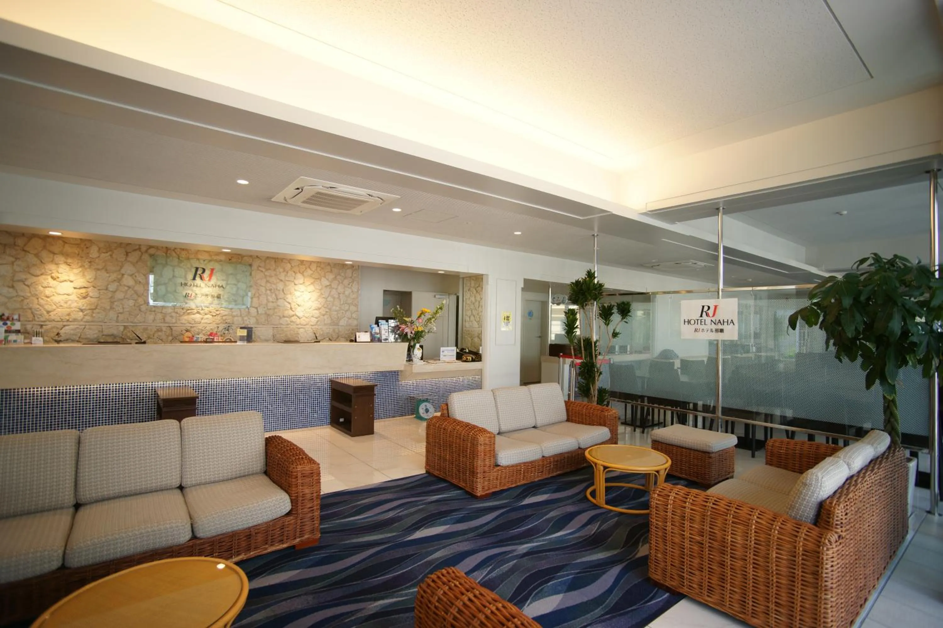 Lobby or reception in RJ Hotel Naha