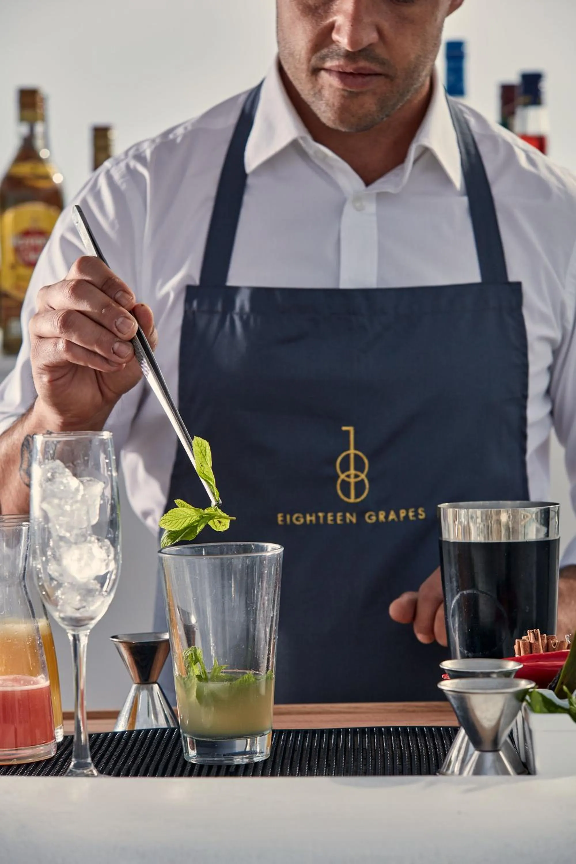 Drinks in 18 Grapes Hotel