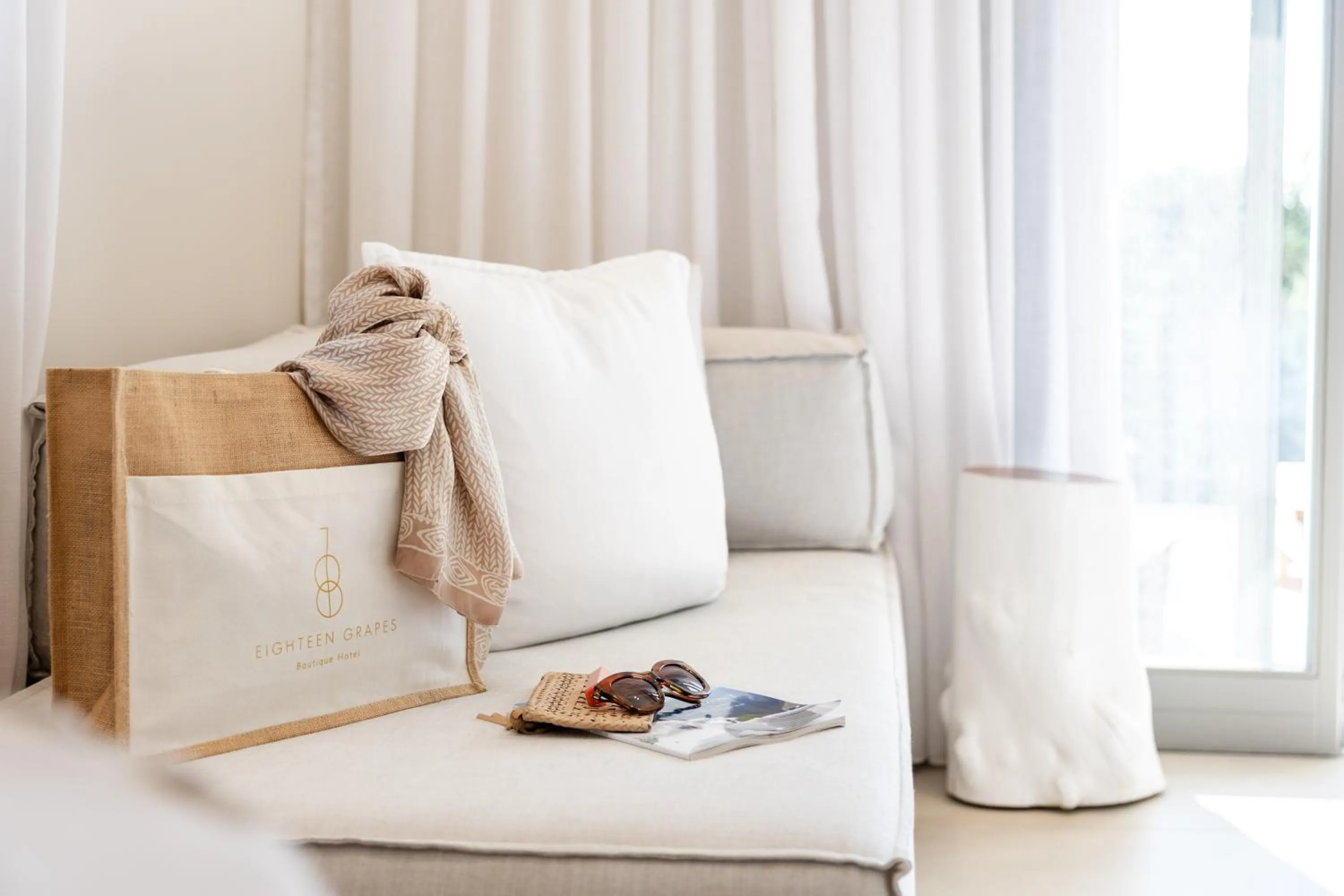 Seating area in 18 Grapes Hotel