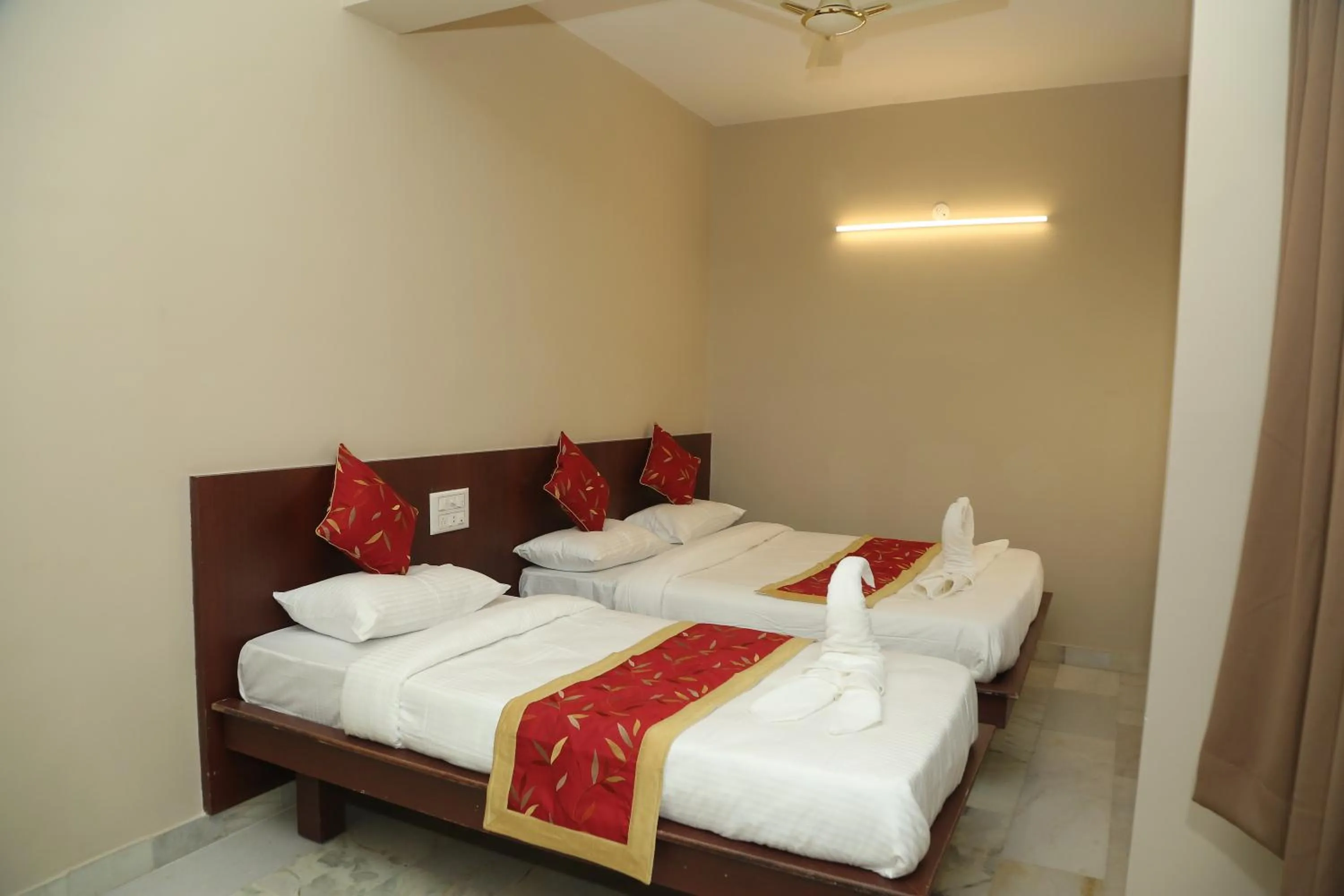 Bed in Soundarya Hotel