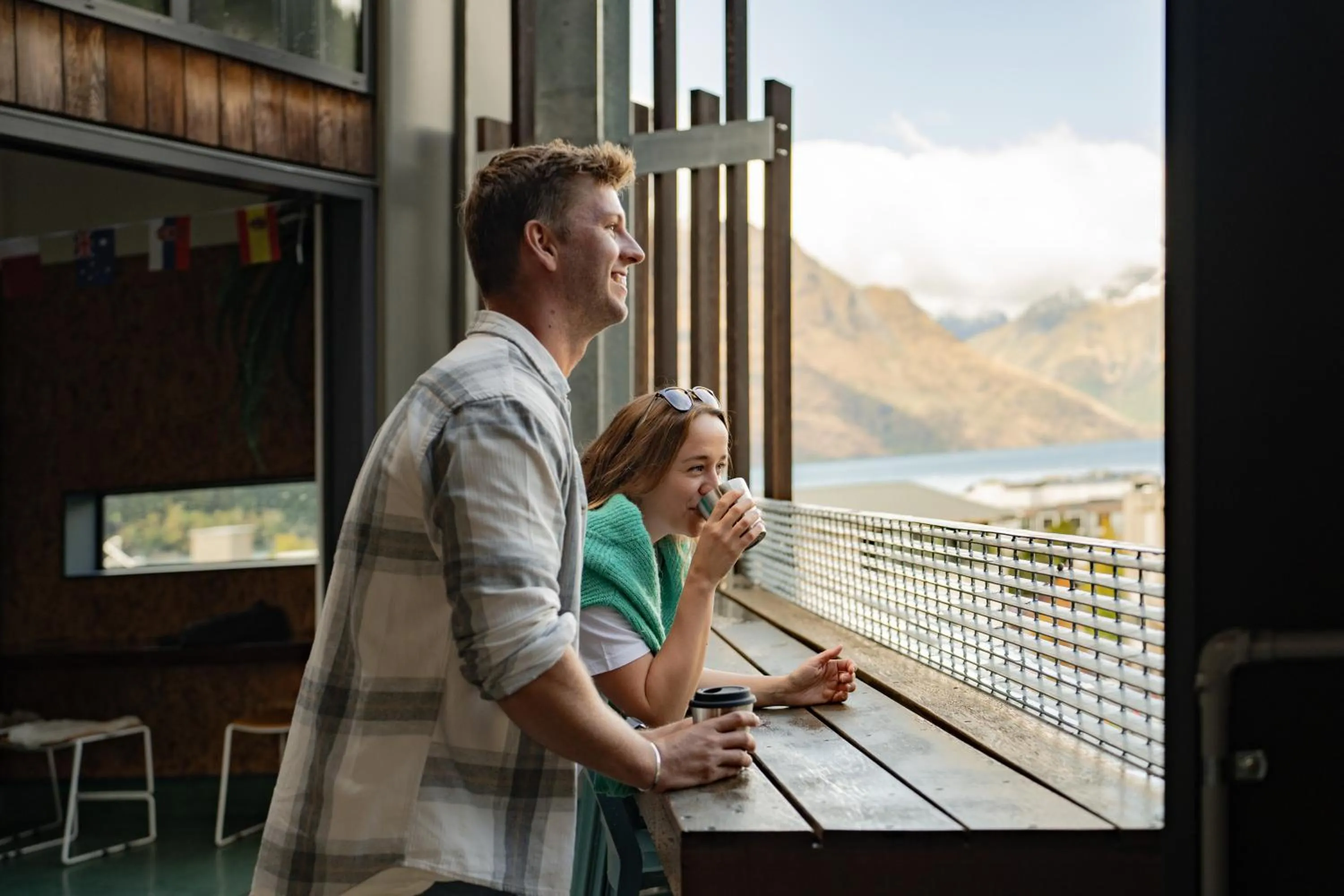 Communal lounge/ TV room in LyLo Queenstown