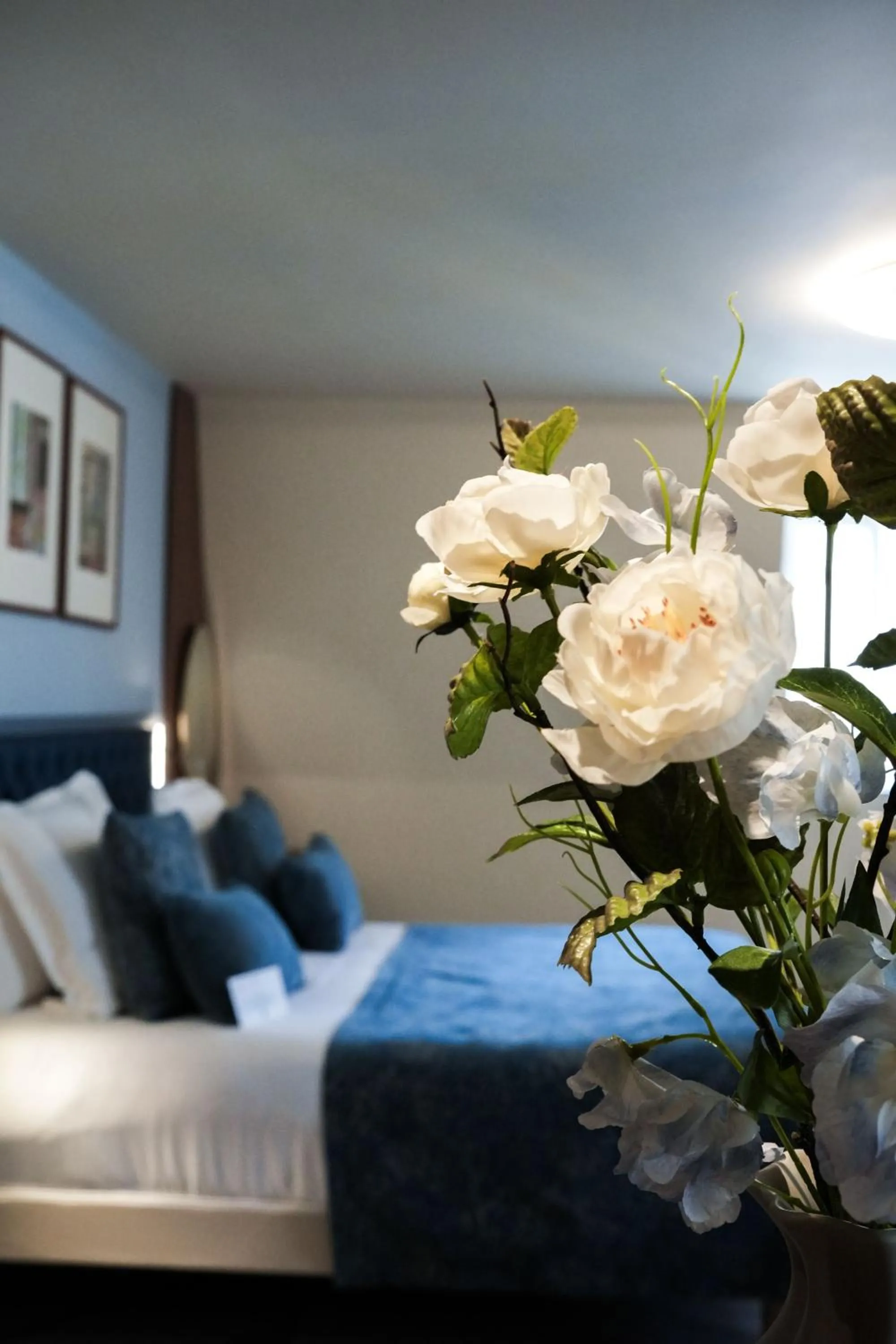 Decorative detail, Bed in Hotel Beau Rivage