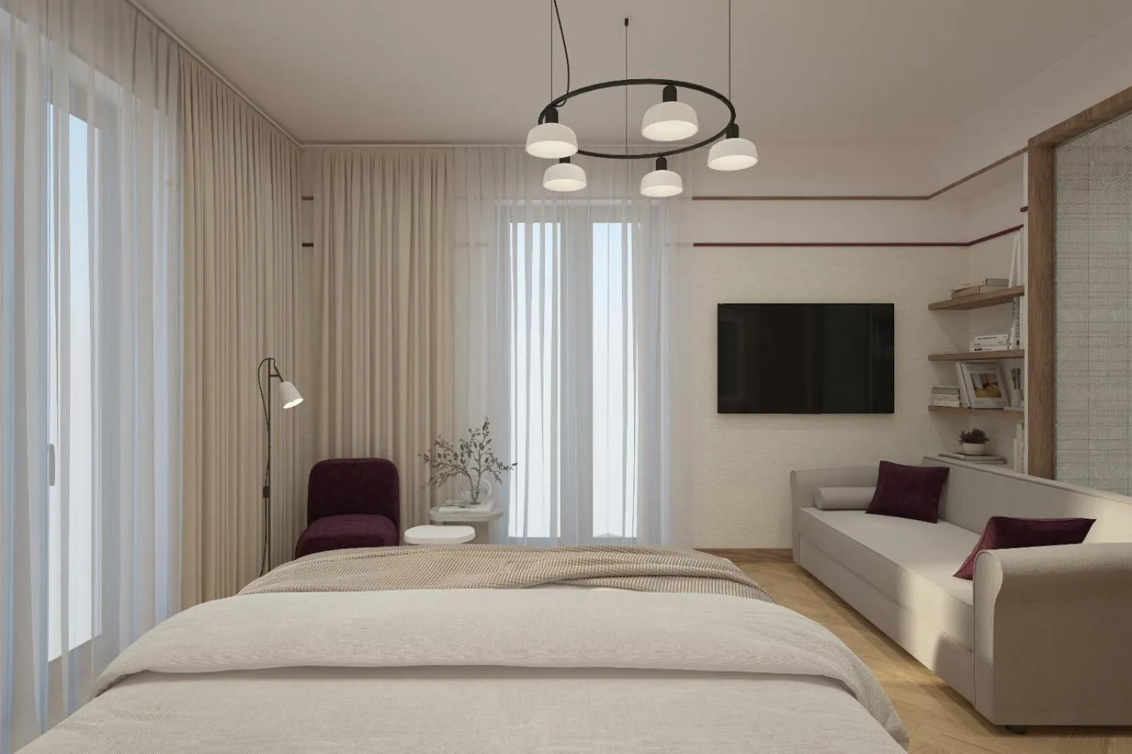 Bed in Hotel Taormina