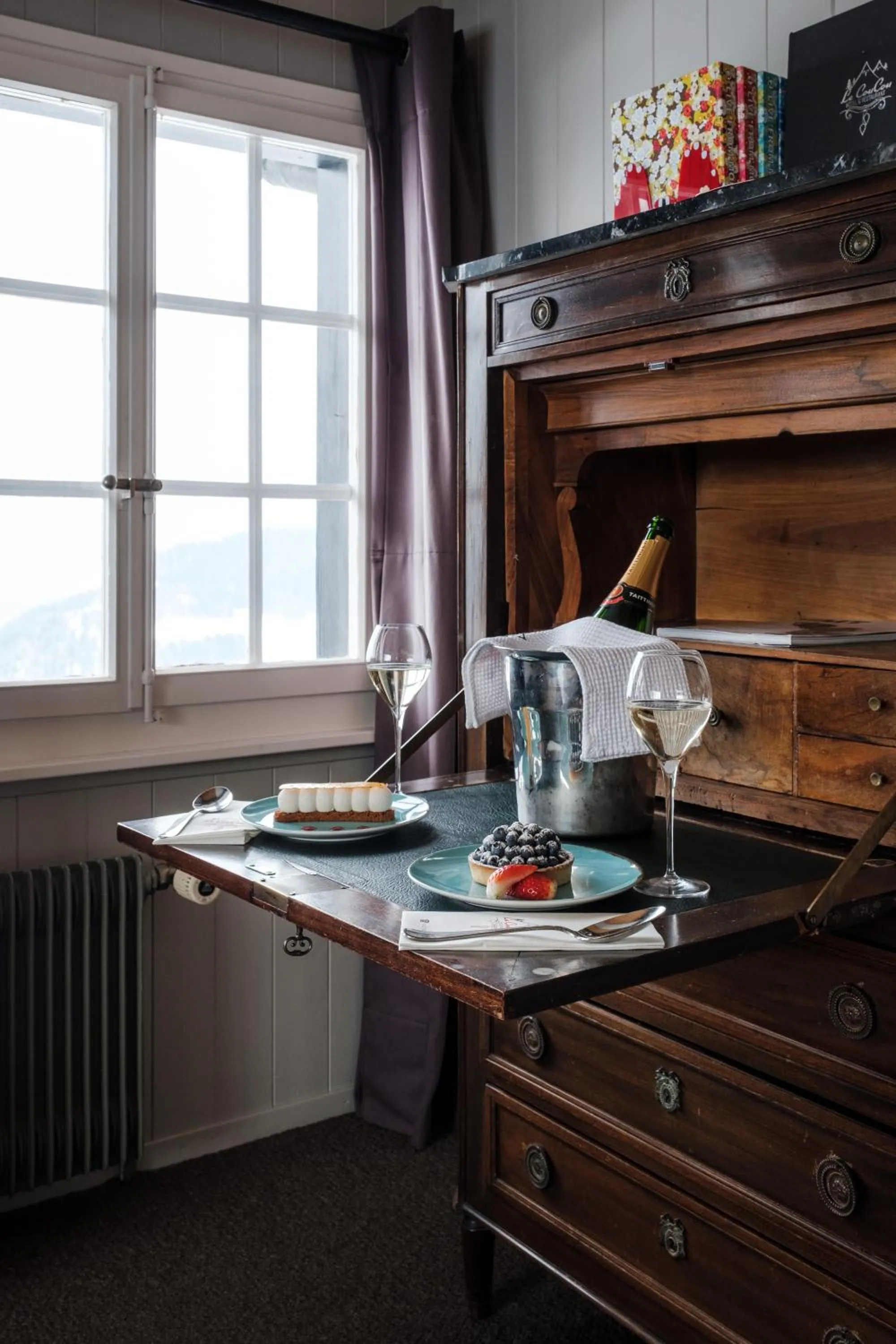 Bedroom in Le Coucou Hotel Restaurant & Lounge-Bar