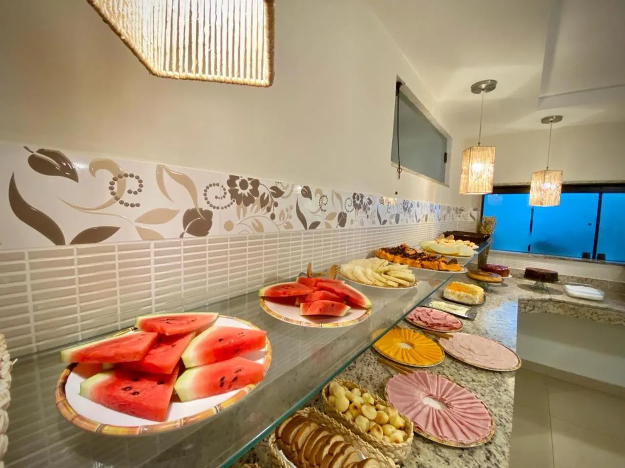 Buffet breakfast in Porto Forte Pousada