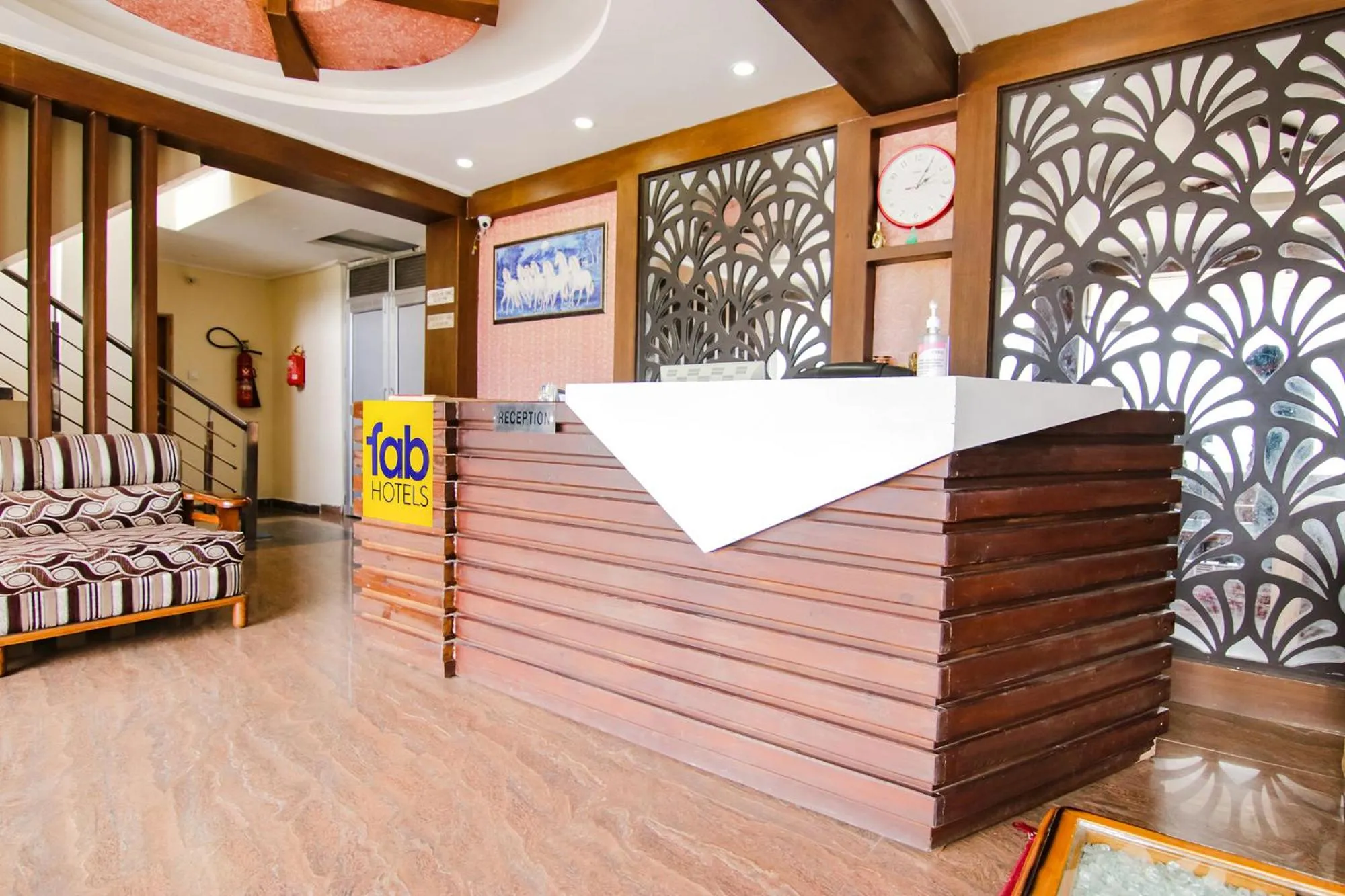 Lobby or reception in FabHotel The Eden