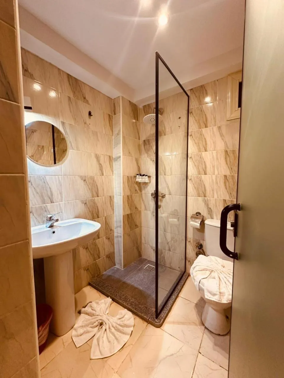 Shower in Giza Pyramids Inn