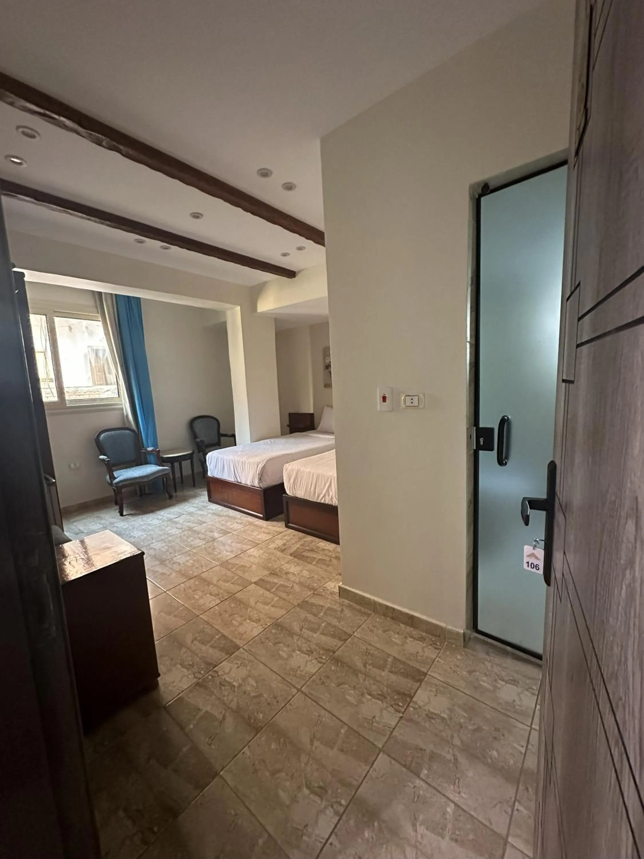 Bed in Giza Pyramids Inn