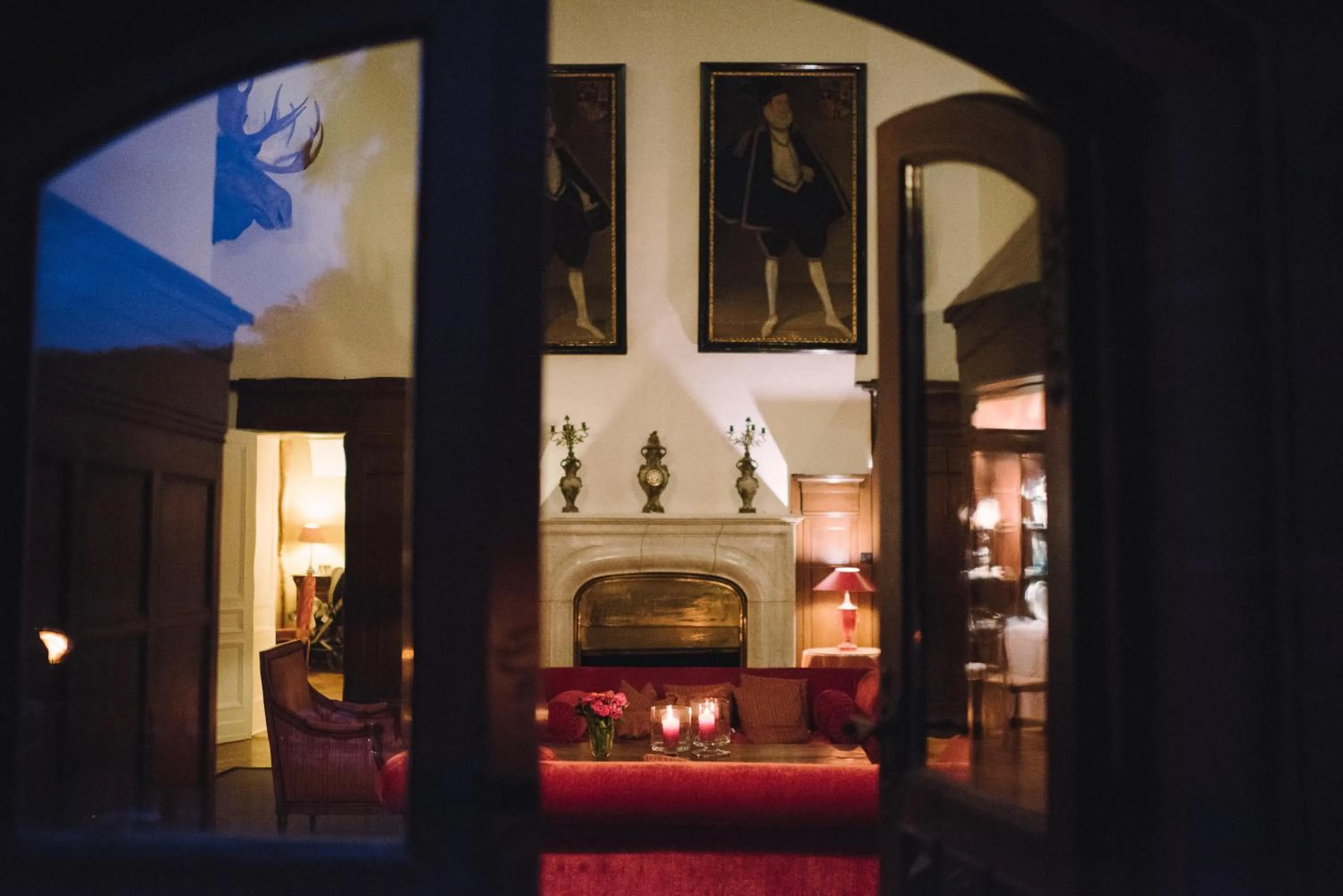 Lobby or reception in Gästehaus Schloss Saareck