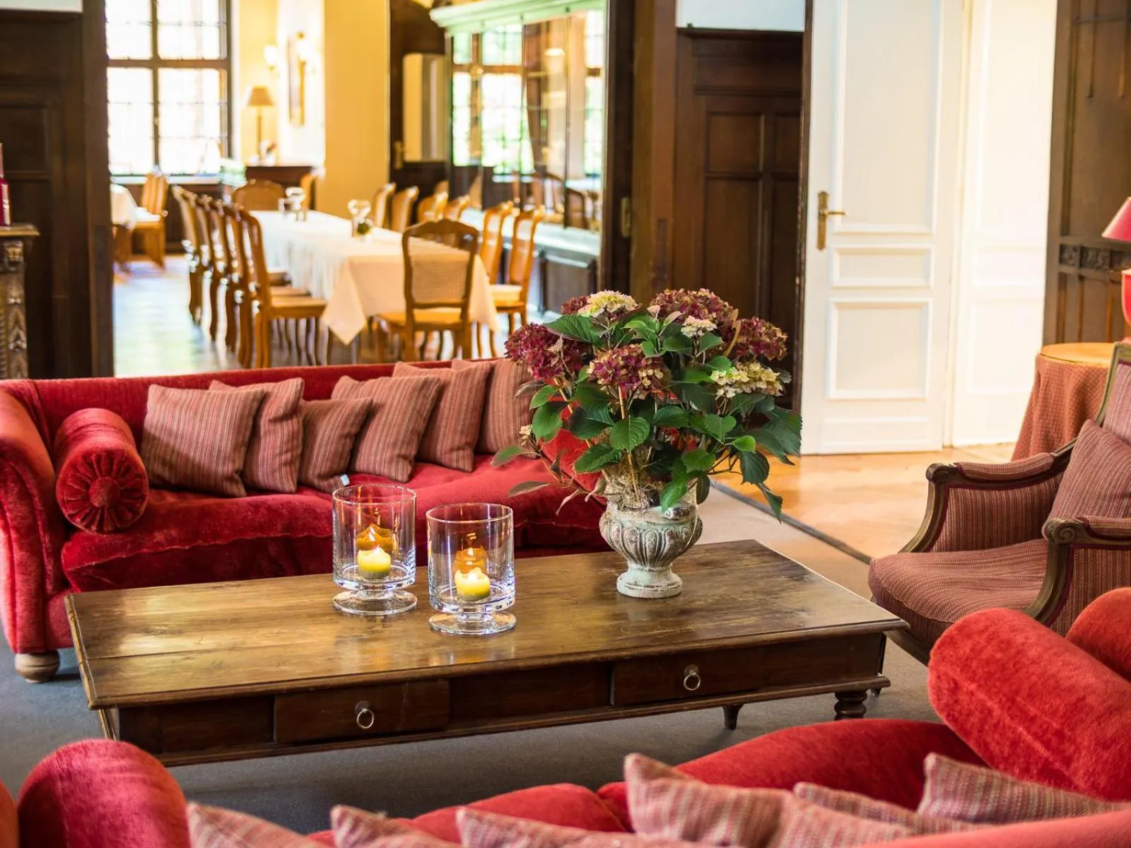 Lobby or reception in Gästehaus Schloss Saareck