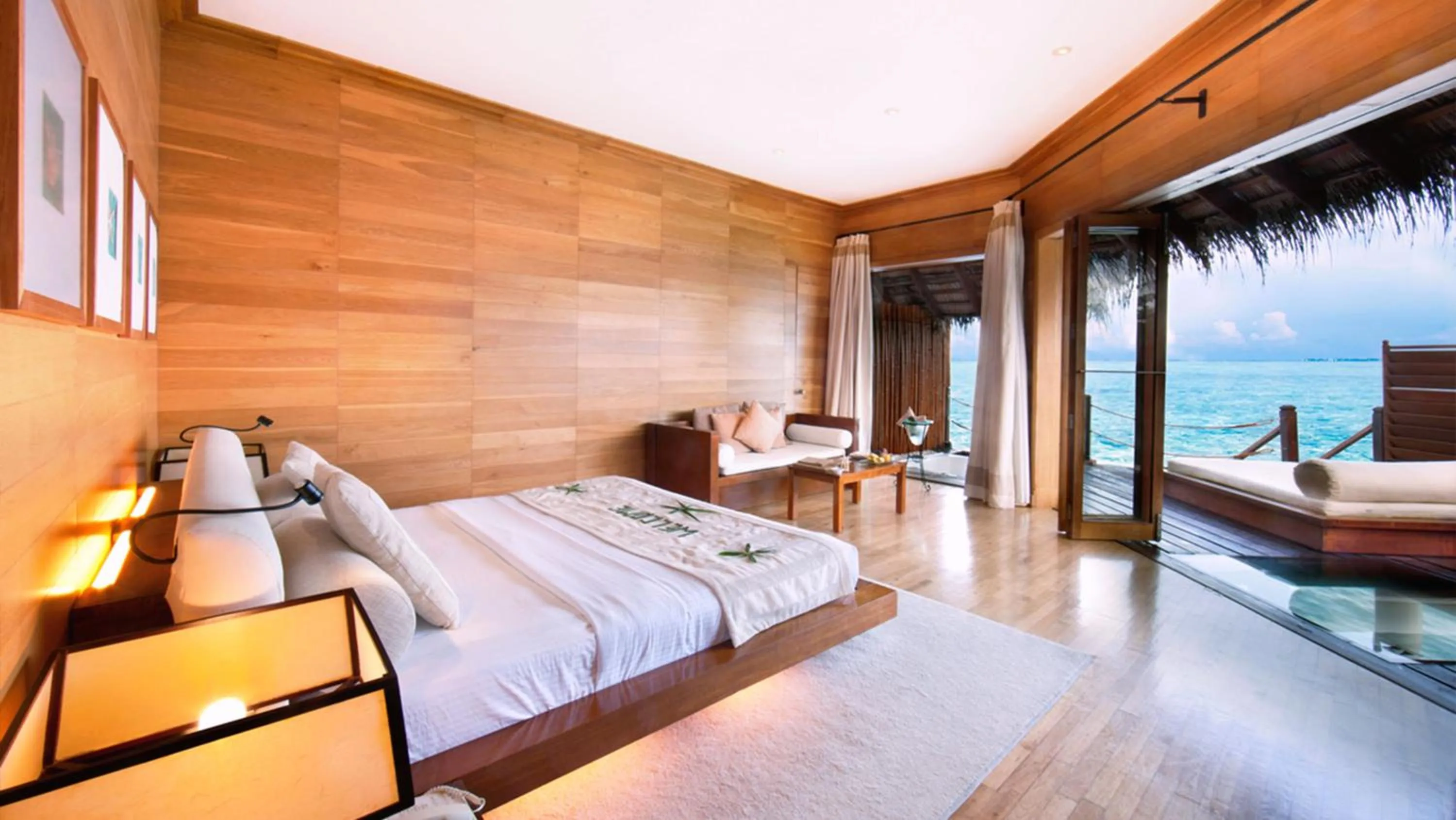 Bedroom, Bed in Adaaran Prestige Water Villas - with Dine around Premium All inclusive - 24 hours
