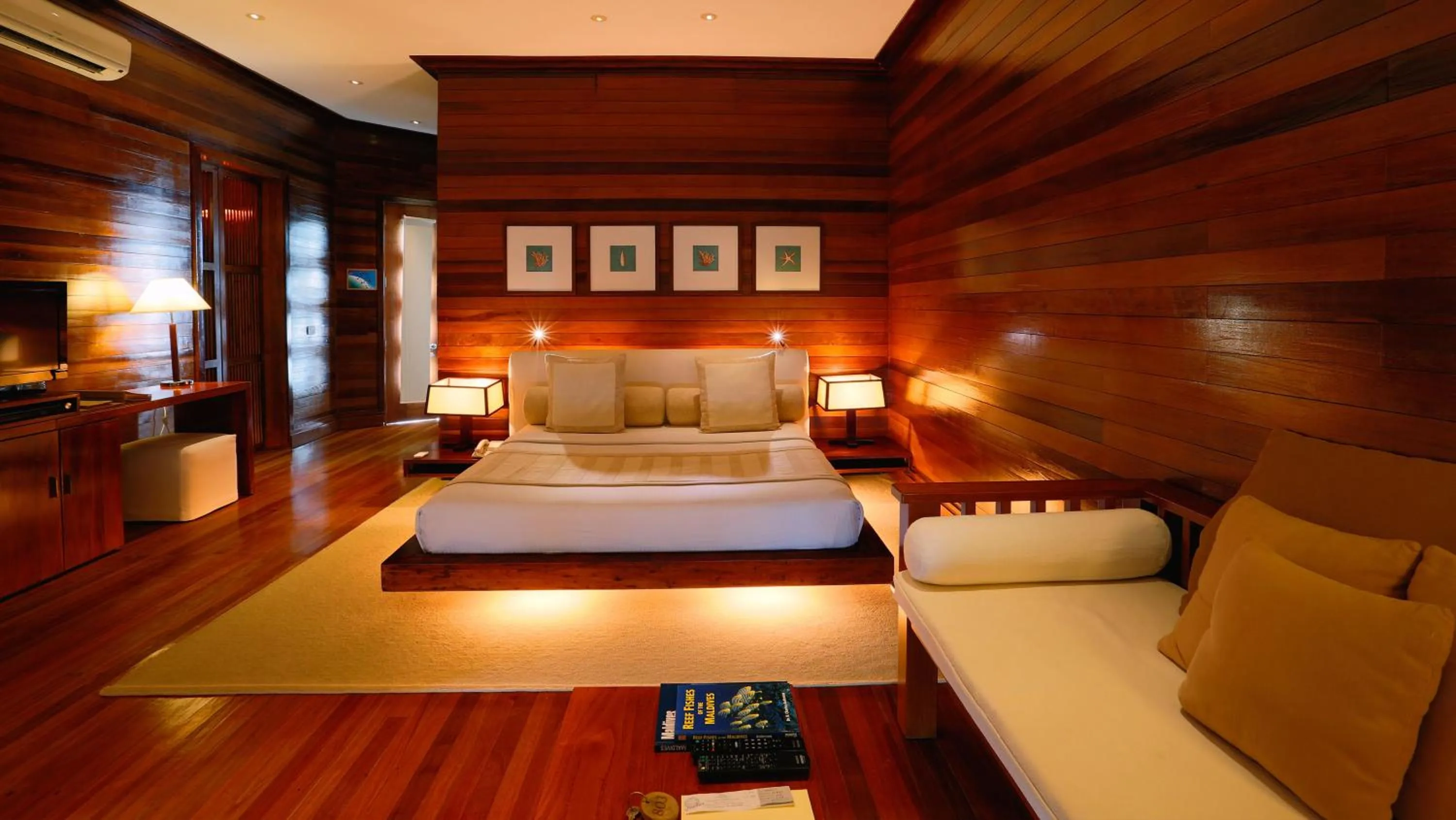 Bedroom, Bed in Adaaran Prestige Water Villas - with Dine around Premium All inclusive - 24 hours