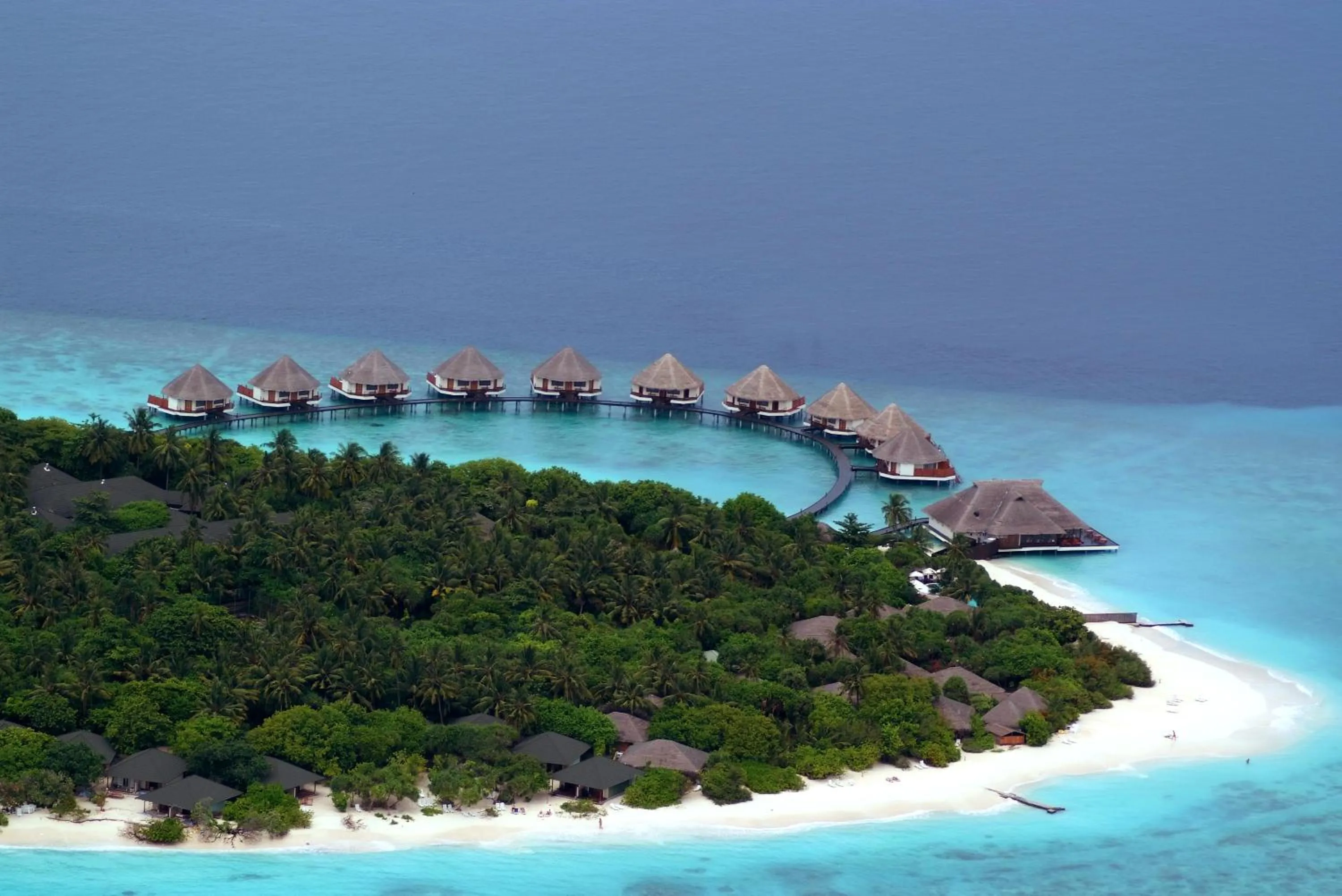 Bird's eye view in Adaaran Prestige Water Villas - with Dine around Premium All inclusive - 24 hours