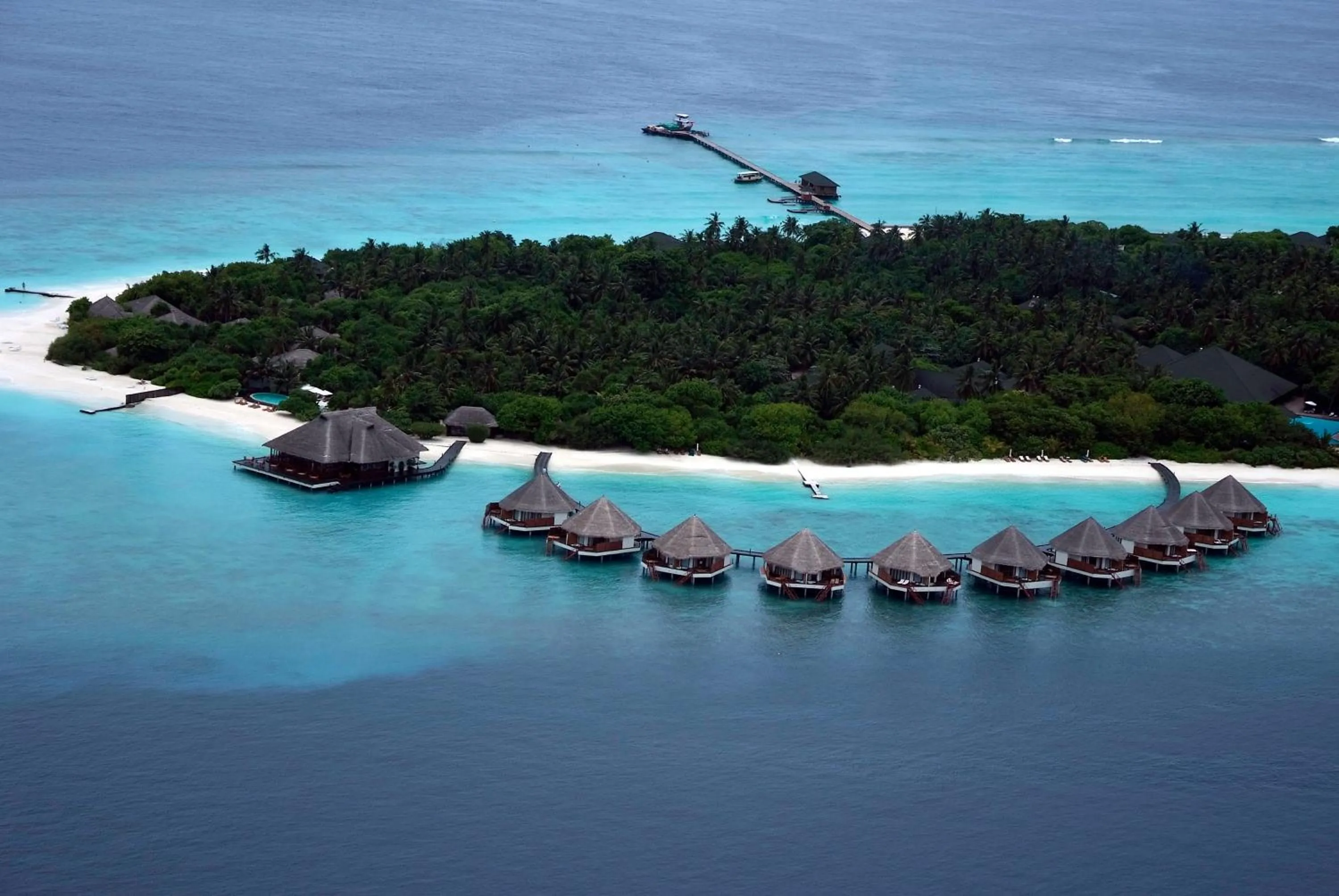 Bird's eye view in Adaaran Prestige Water Villas - with Dine around Premium All inclusive - 24 hours