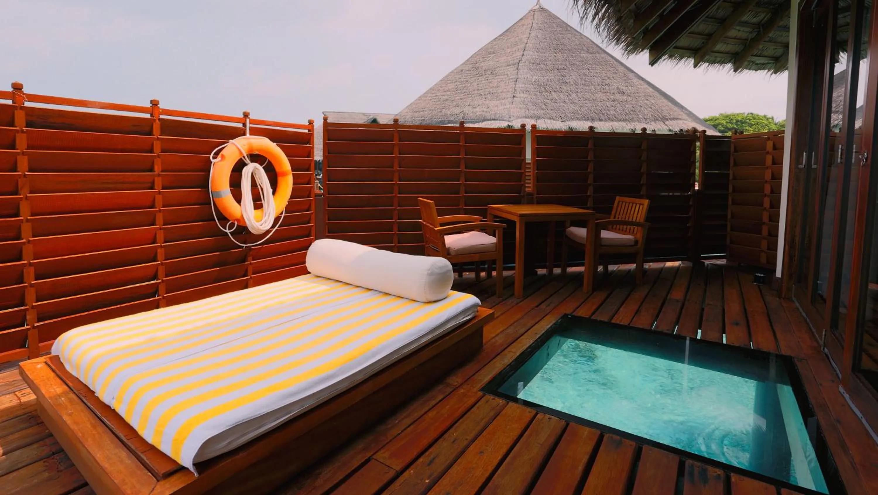 Balcony/Terrace in Adaaran Prestige Water Villas - with Dine around Premium All inclusive - 24 hours