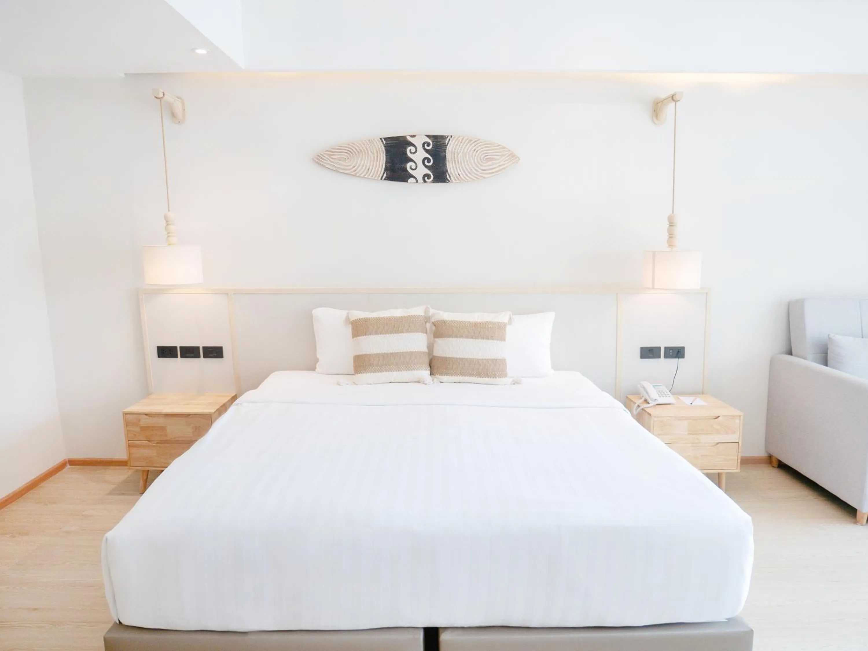 Bed in Khaolak Emerald Beach Resort and Spa