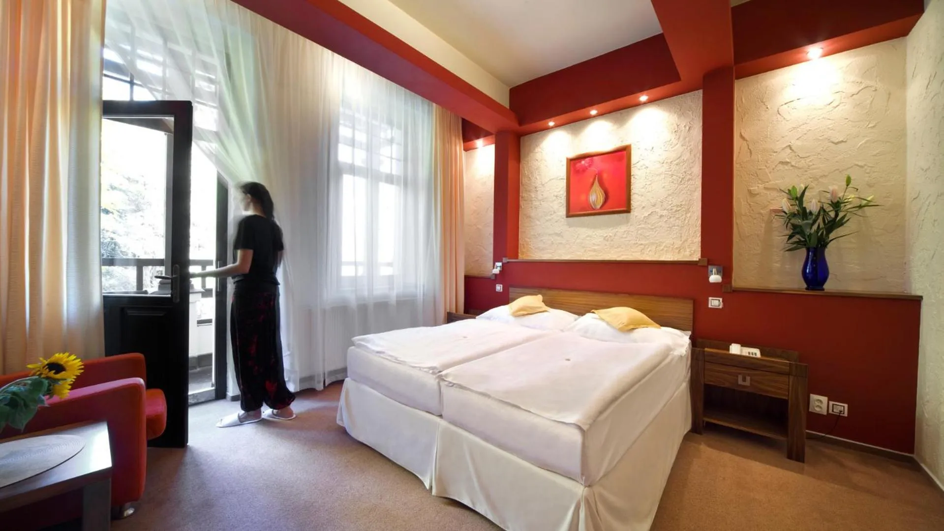 Bed in Spa & Wellness Hotel St. Moritz