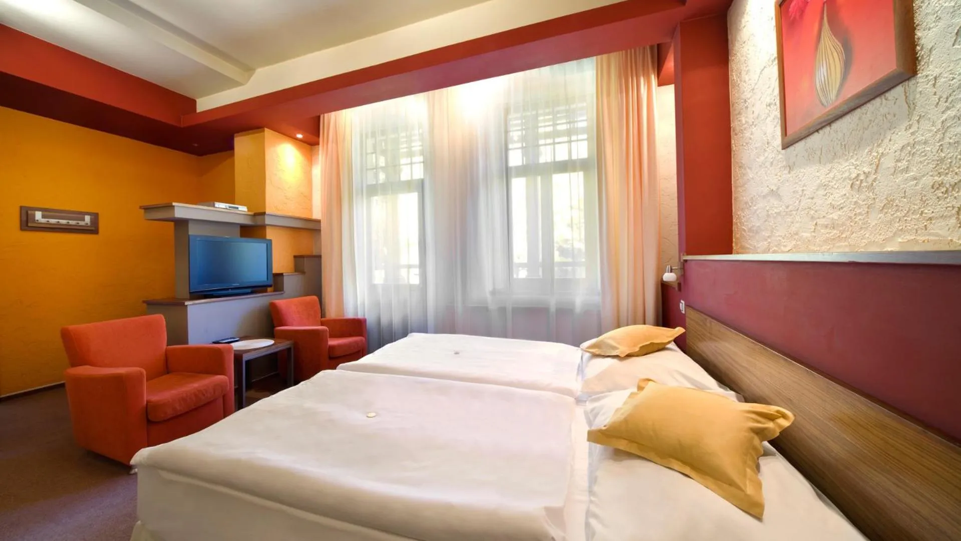 Bed in Spa & Wellness Hotel St. Moritz