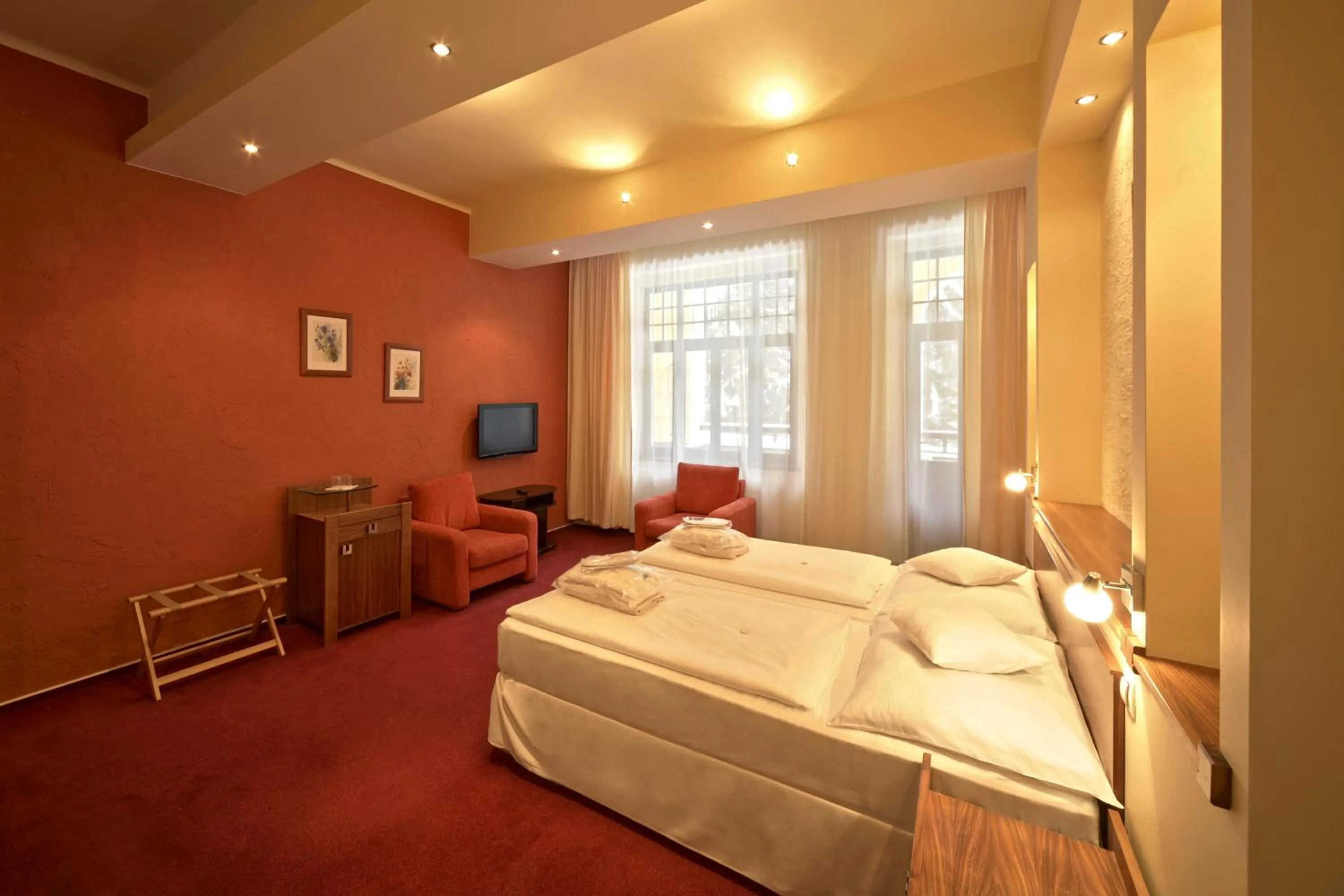 Bed in Spa & Wellness Hotel St. Moritz