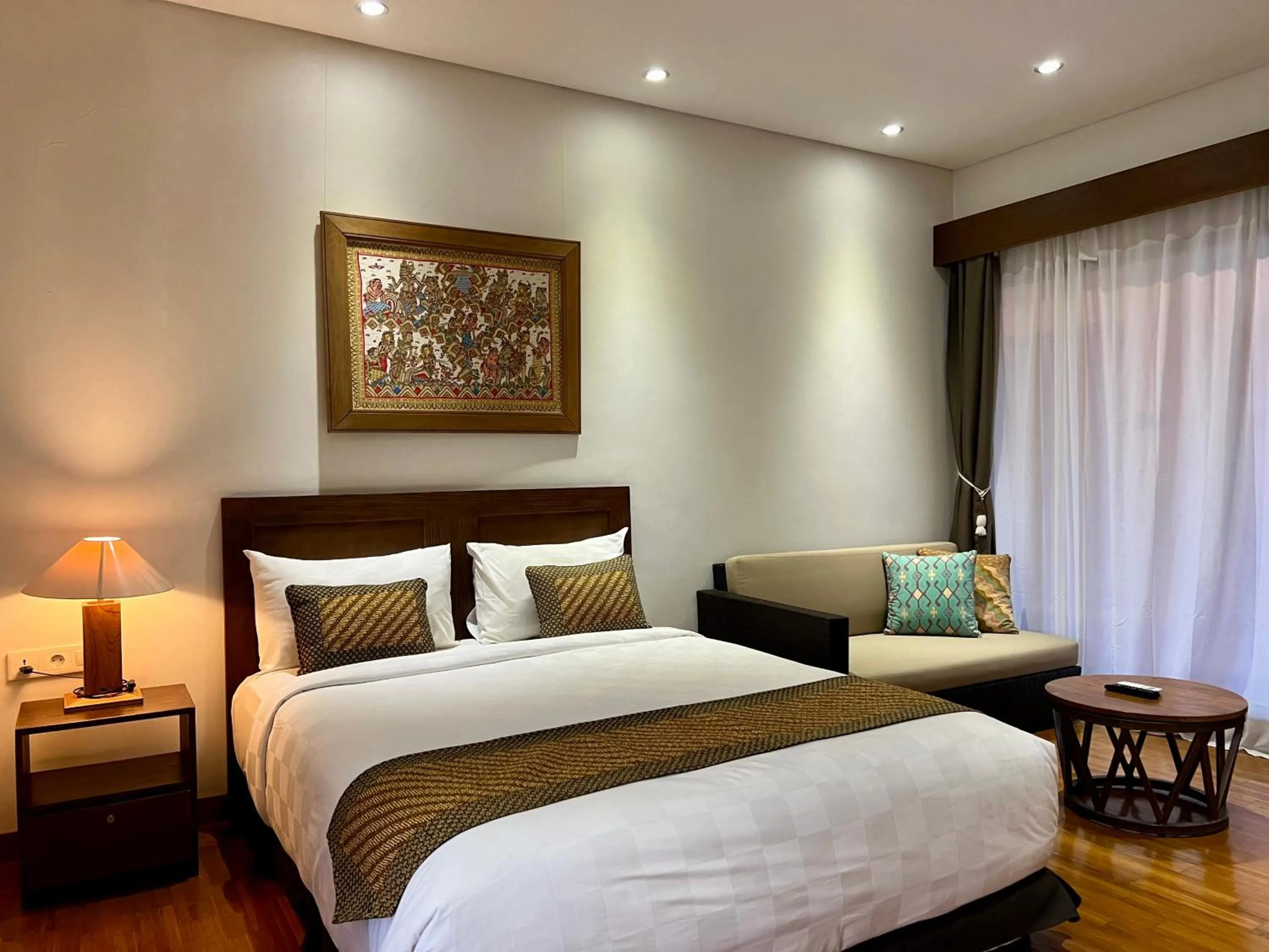 Bed in Hotel Puriartha Ubud