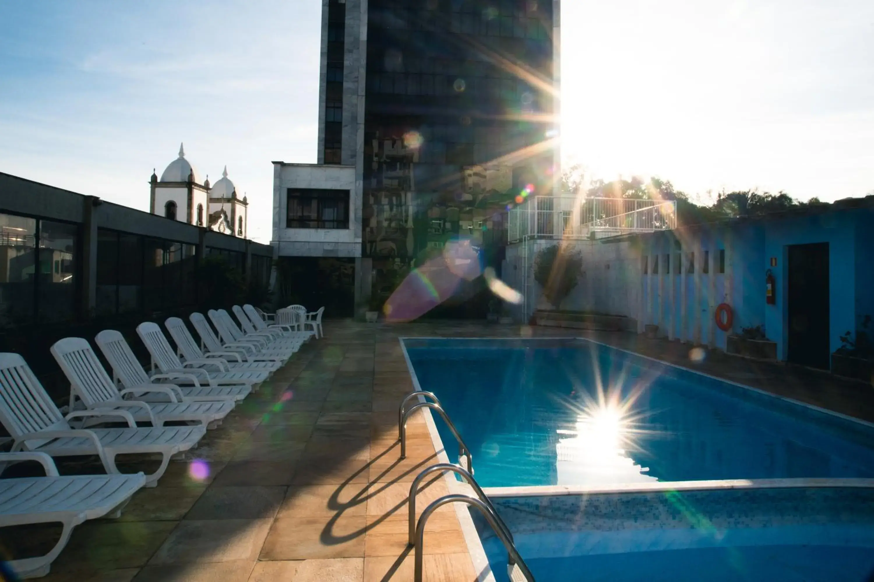 Pool view in Lucape Palace Hotel Pool view in Lucape Palace Hotel